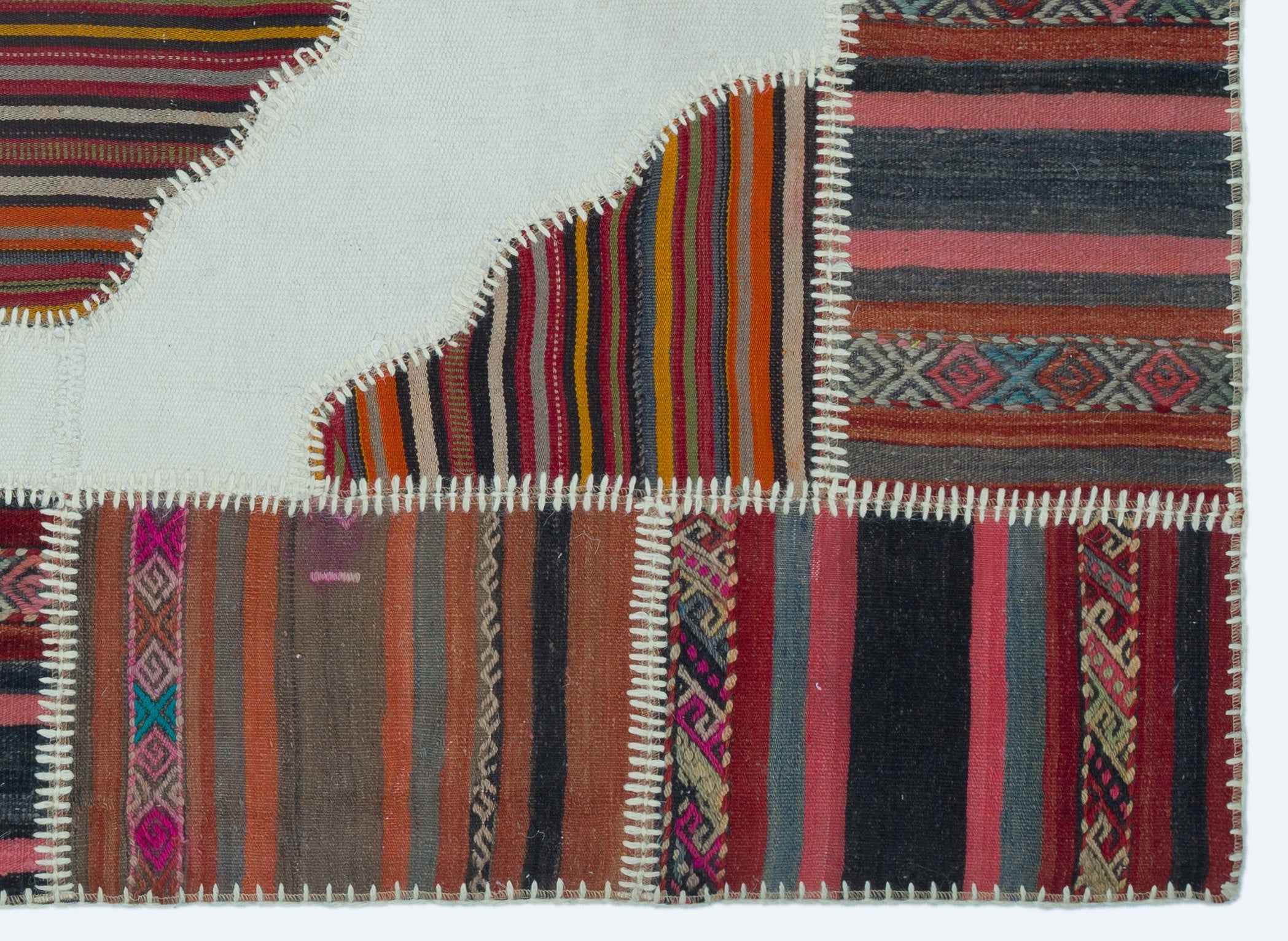 Teselya Beige Vintage Wool Handmade Area Rug 4'3" x 5'11"