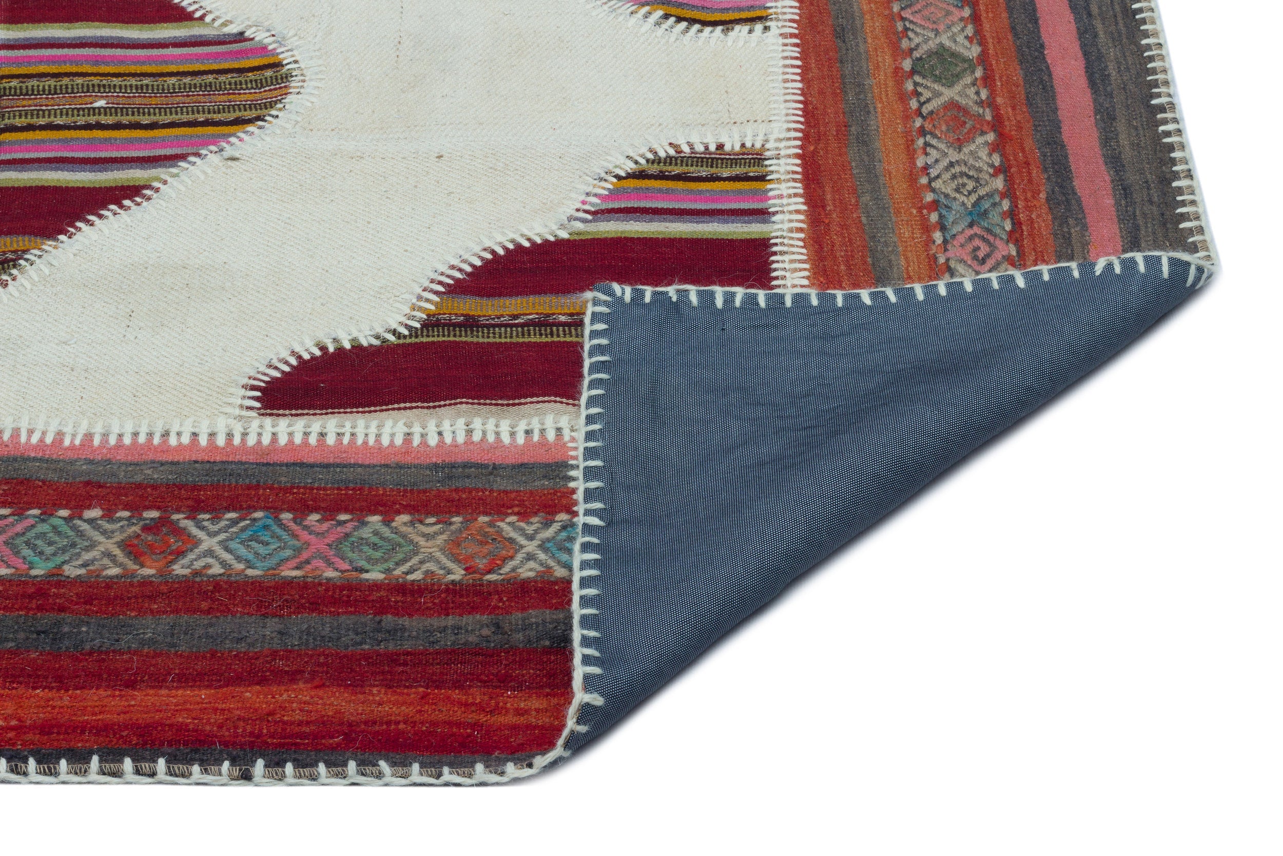 Teselya Beige Vintage Wool Handmade Area Rug 4'4" x 5'10"