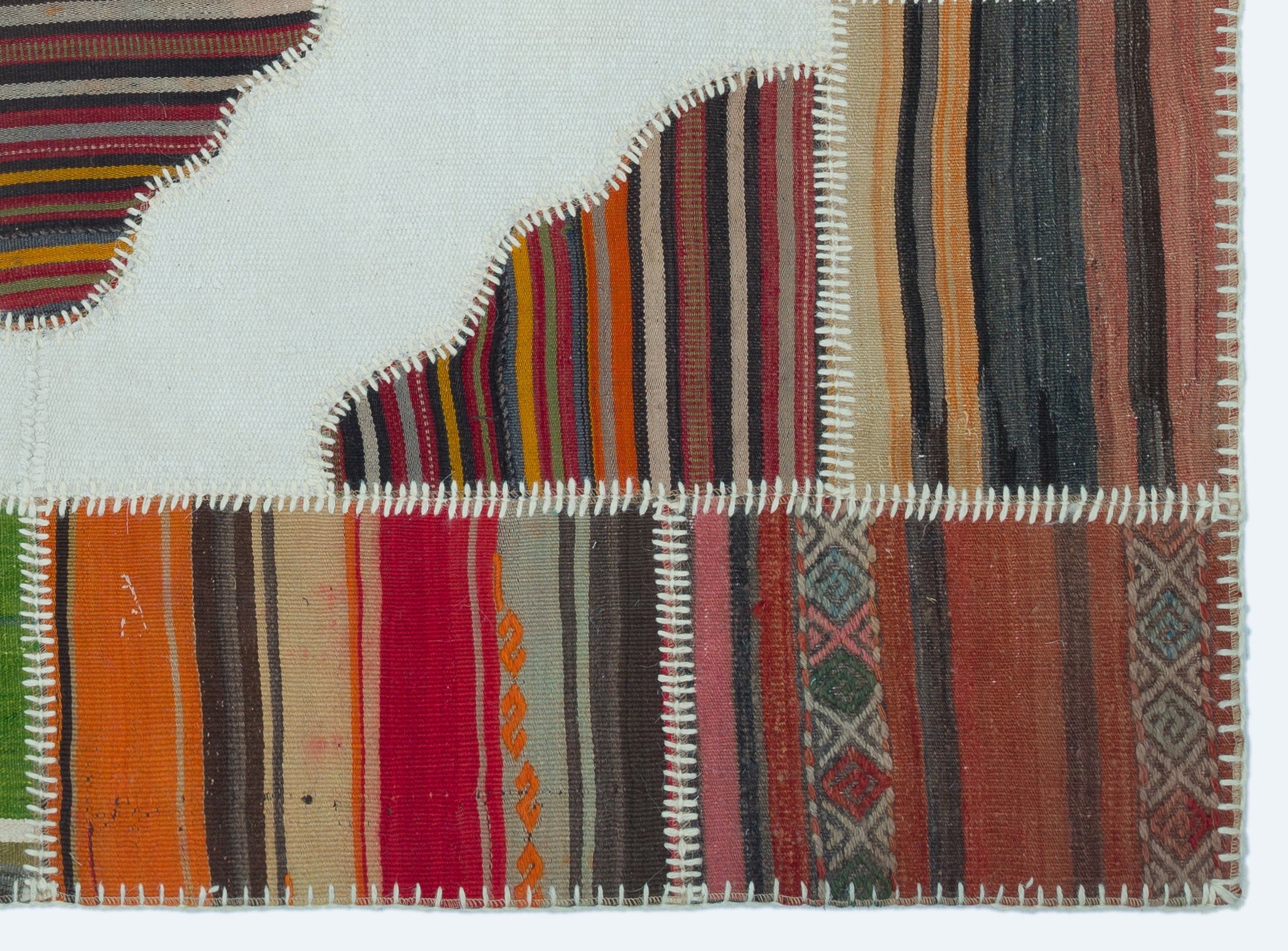 Teselya Beige Vintage Wool Handmade Area Rug 4'3" x 5'10"