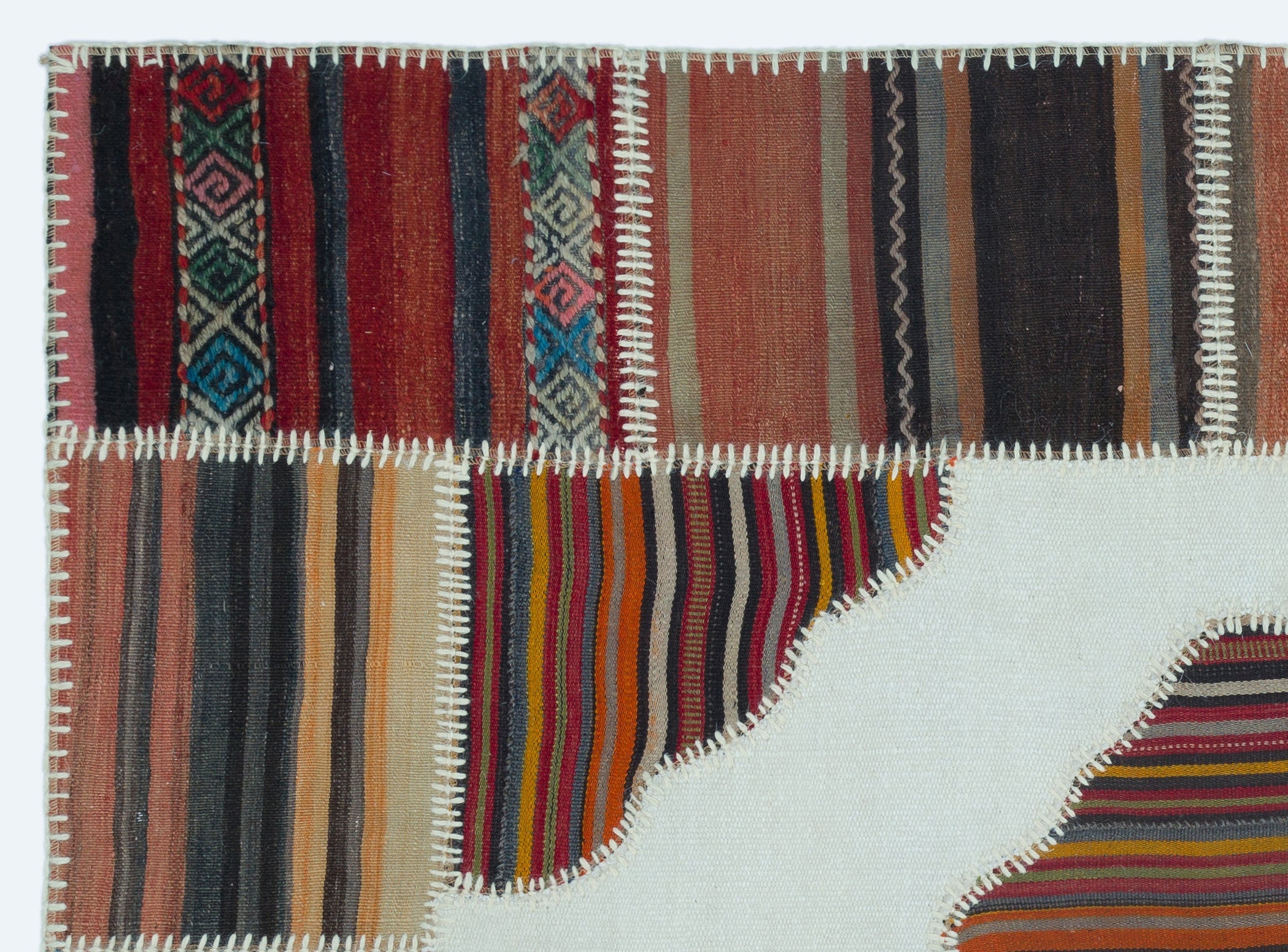 Teselya Beige Vintage Wool Handmade Area Rug 4'3" x 5'10"