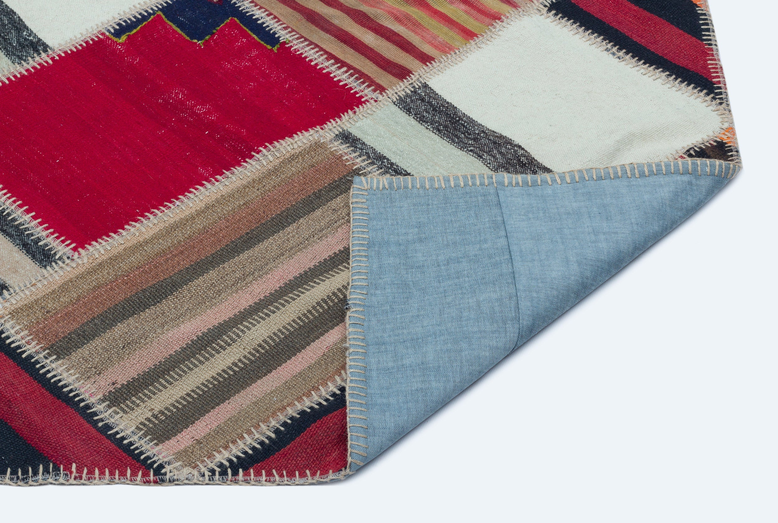 Teselya Beige Vintage Wool Handmade Area Rug 5'1" x 7'7"