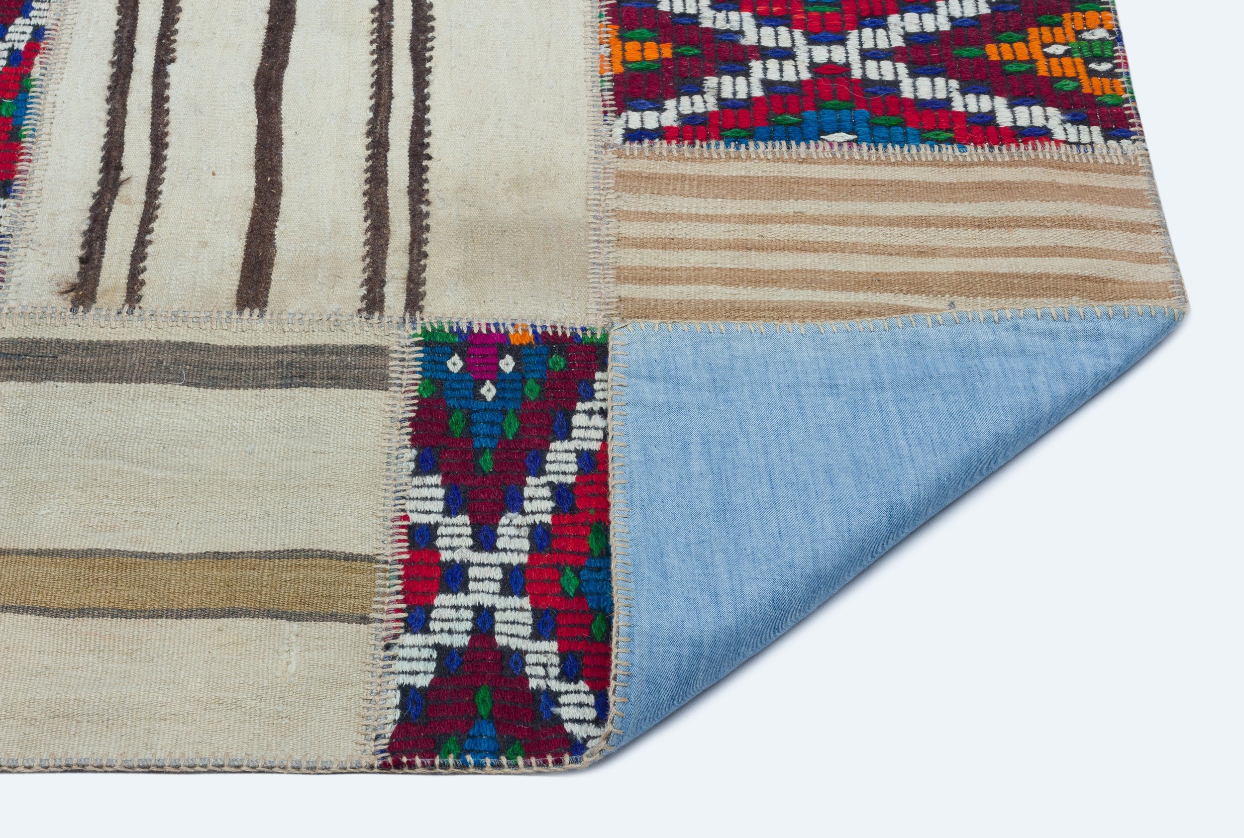 Teselya 25280 Beige Vintage Wool Handmade Area Rug 5'3" x 7'7"