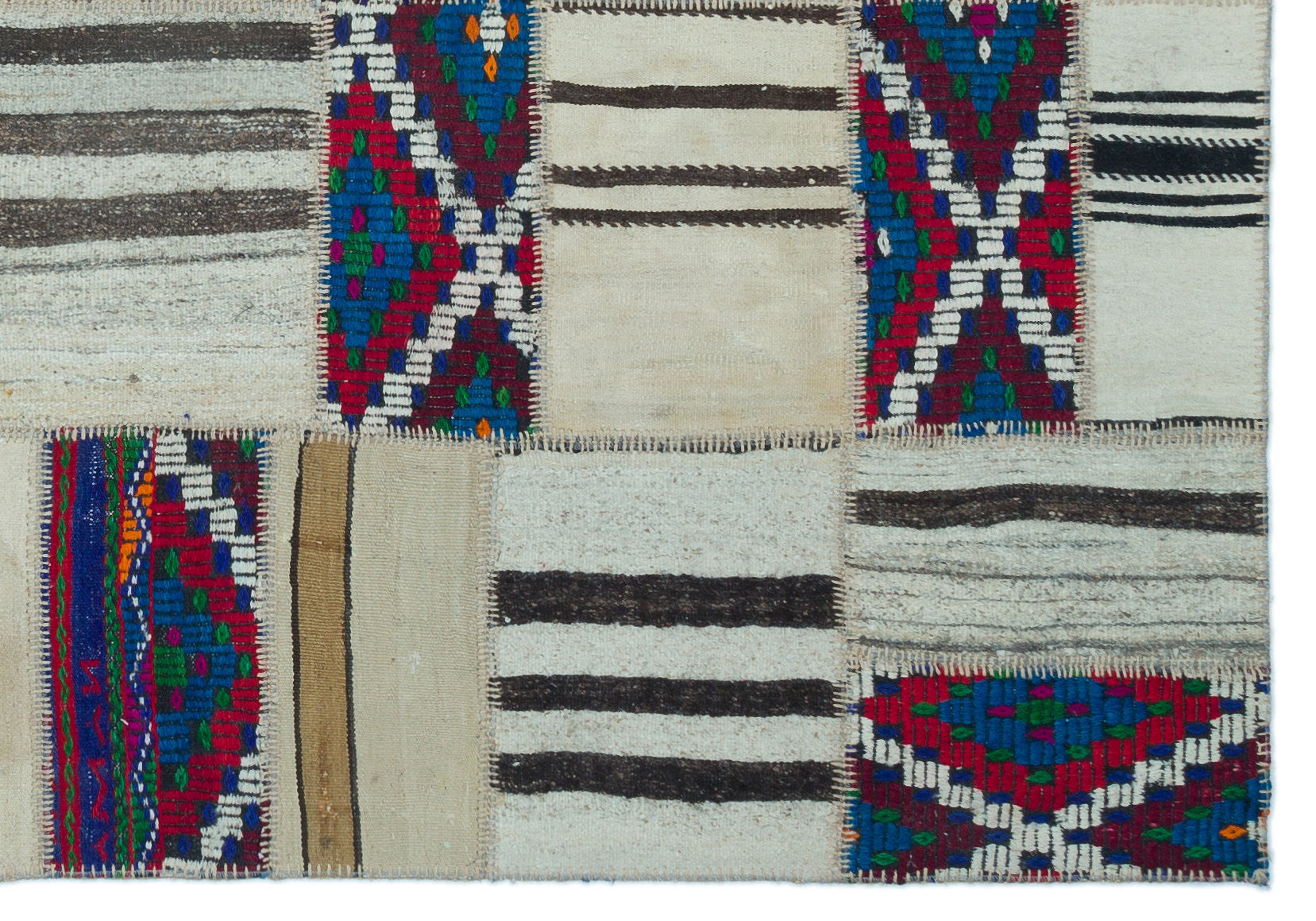 Teselya 25280 Beige Vintage Wool Handmade Area Rug 5'3" x 7'7"
