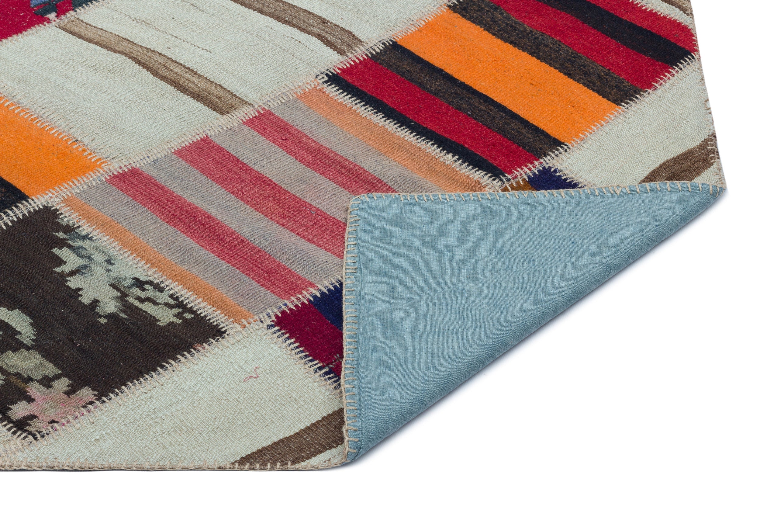 Teselya Beige Vintage Wool Handmade Area Rug 5'1" x 7'10"