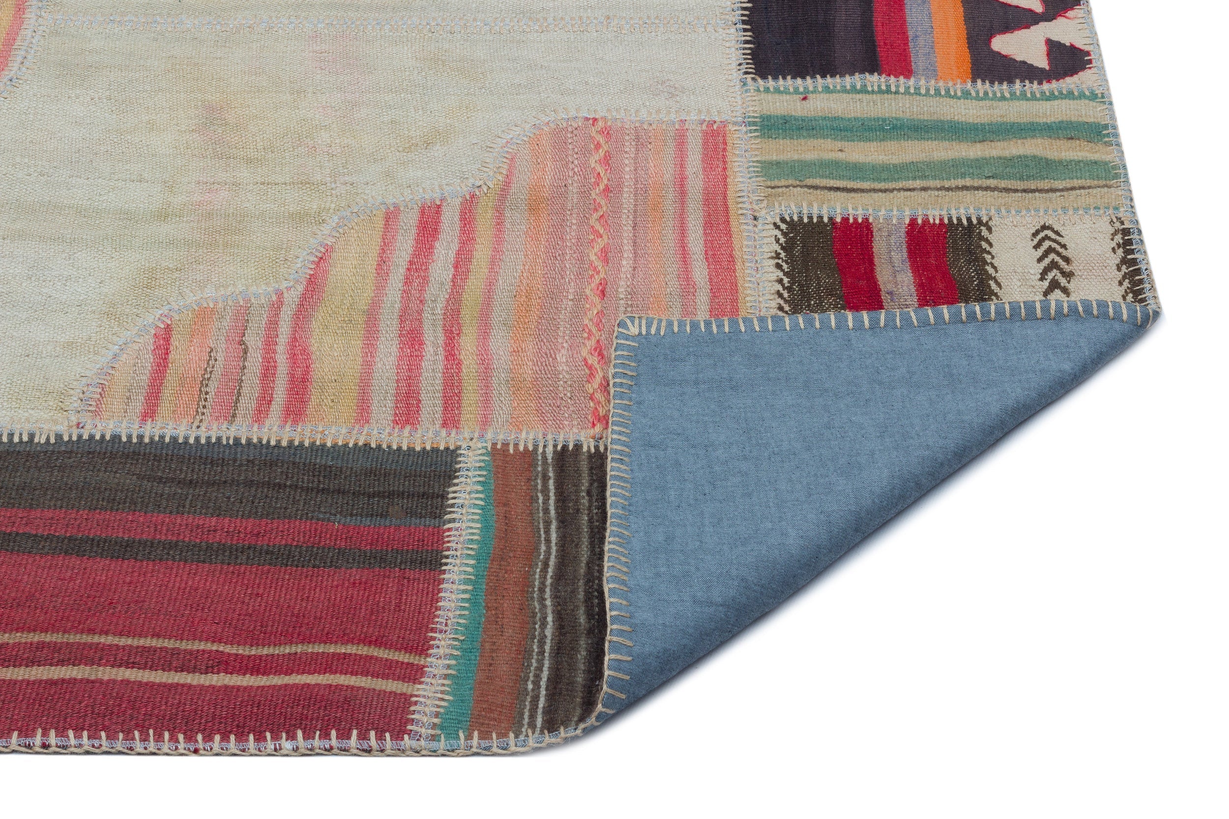 Teselya 25284 Beige Vintage Wool Handmade Area Rug 5'3" x 7'5"