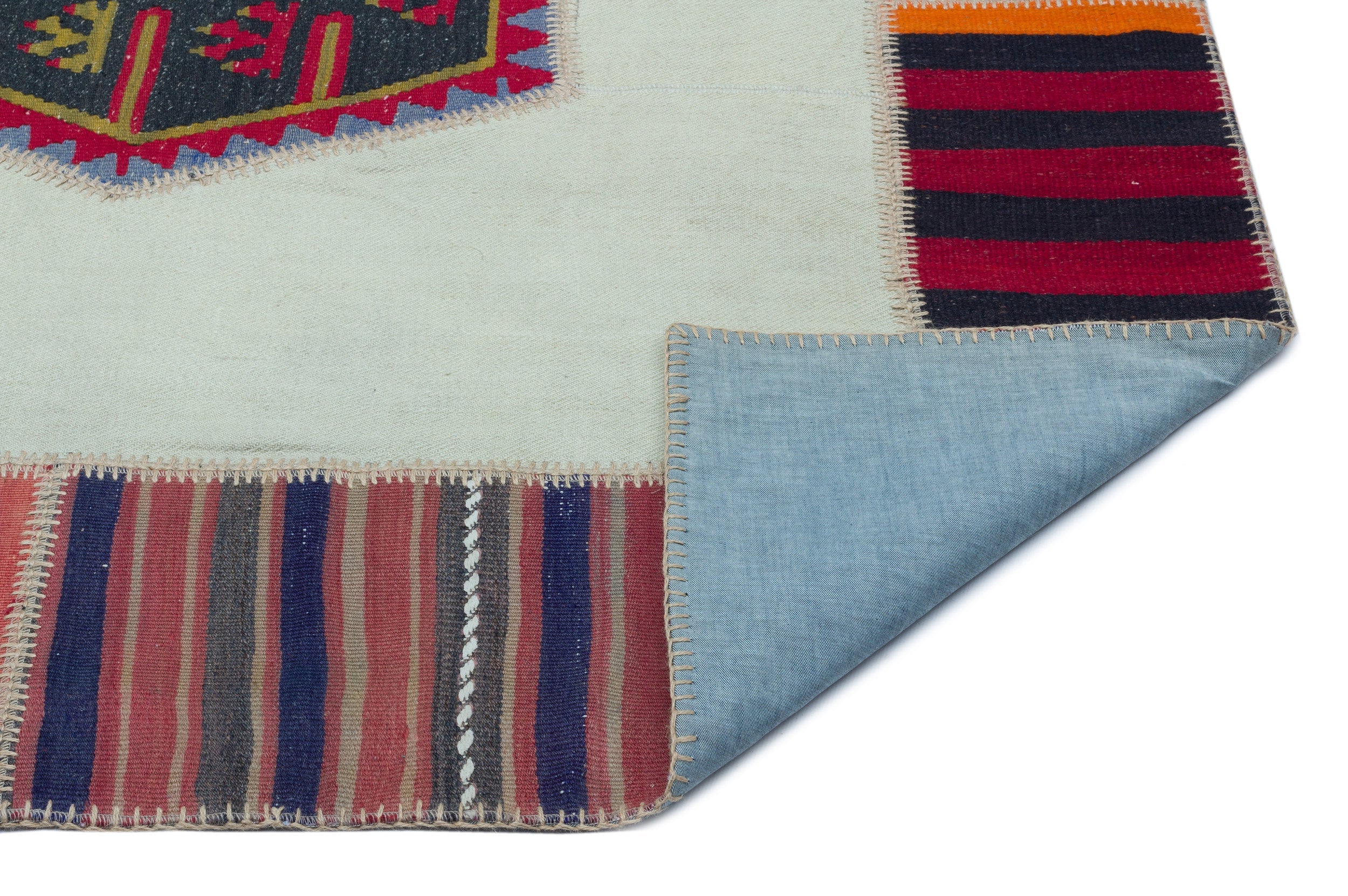 Teselya Beige Vintage Wool Handmade Area Rug 5'4" x 7'10"