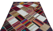 Teselya 25307 Patchwork Vintage Wool Handmade Area Rug 5'3" x 7'5"