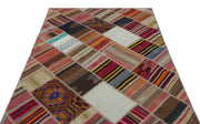 Teselya Red Vintage Wool Handmade Area Rug 5'2" x 7'6"