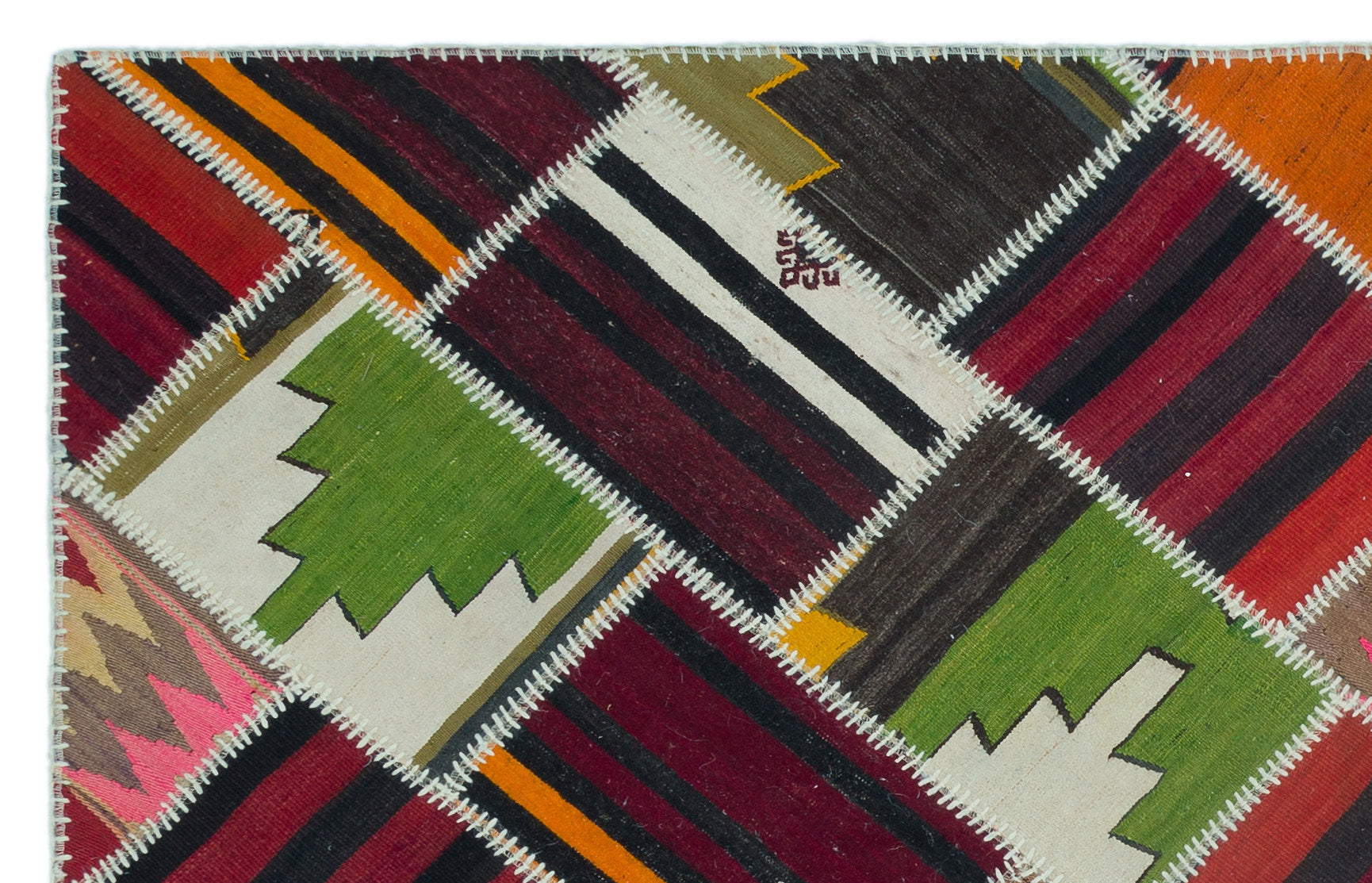 Teselya Beige Vintage Wool Handmade Area Rug 5'0" x 7'10"