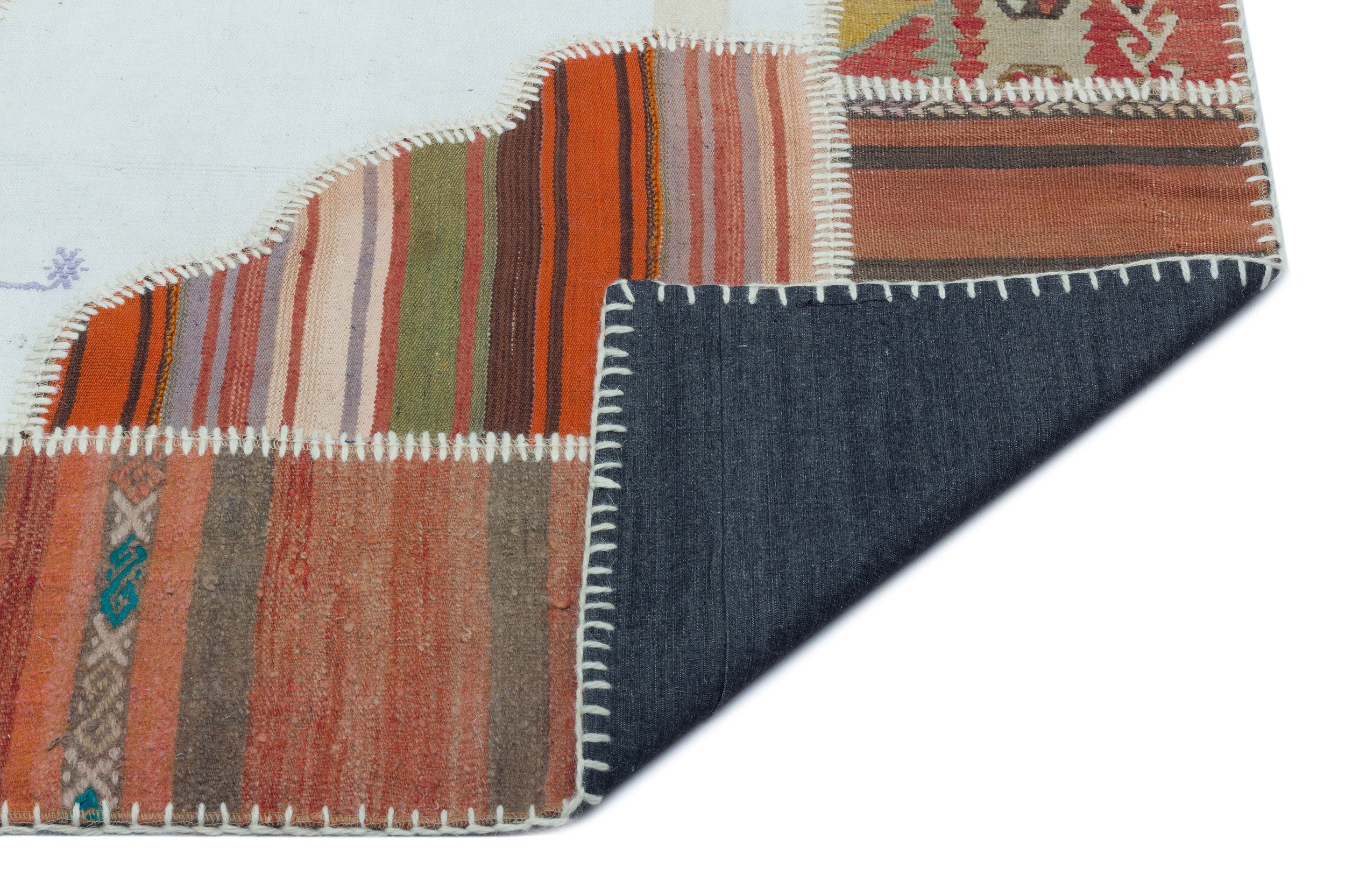 Teselya Beige Vintage Wool Handmade Area Rug 5'3" x 7'4"