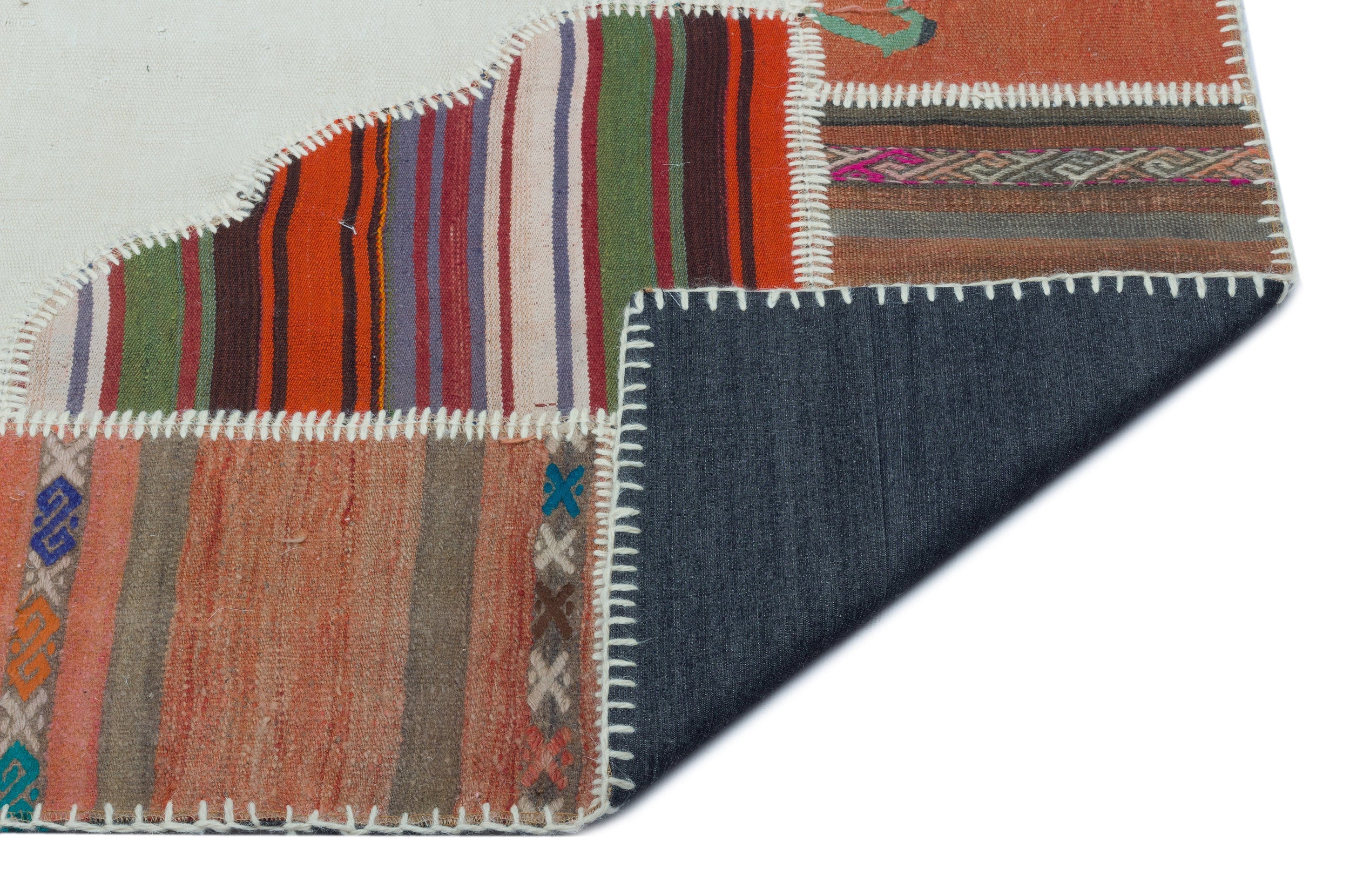 Teselya Beige Vintage Wool Handmade Area Rug 5'4" x 7'7"
