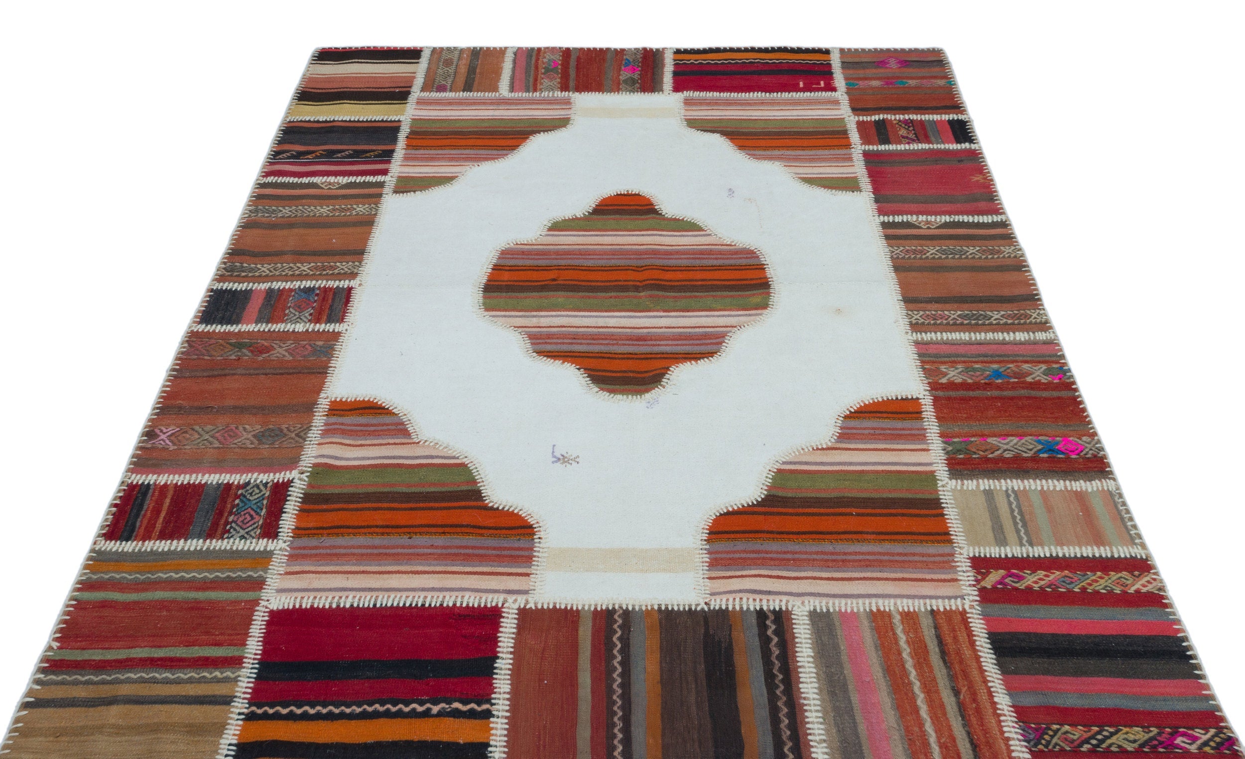 Teselya 25335 Beige Vintage Wool Handmade Area Rug 5'4" x 7'5"