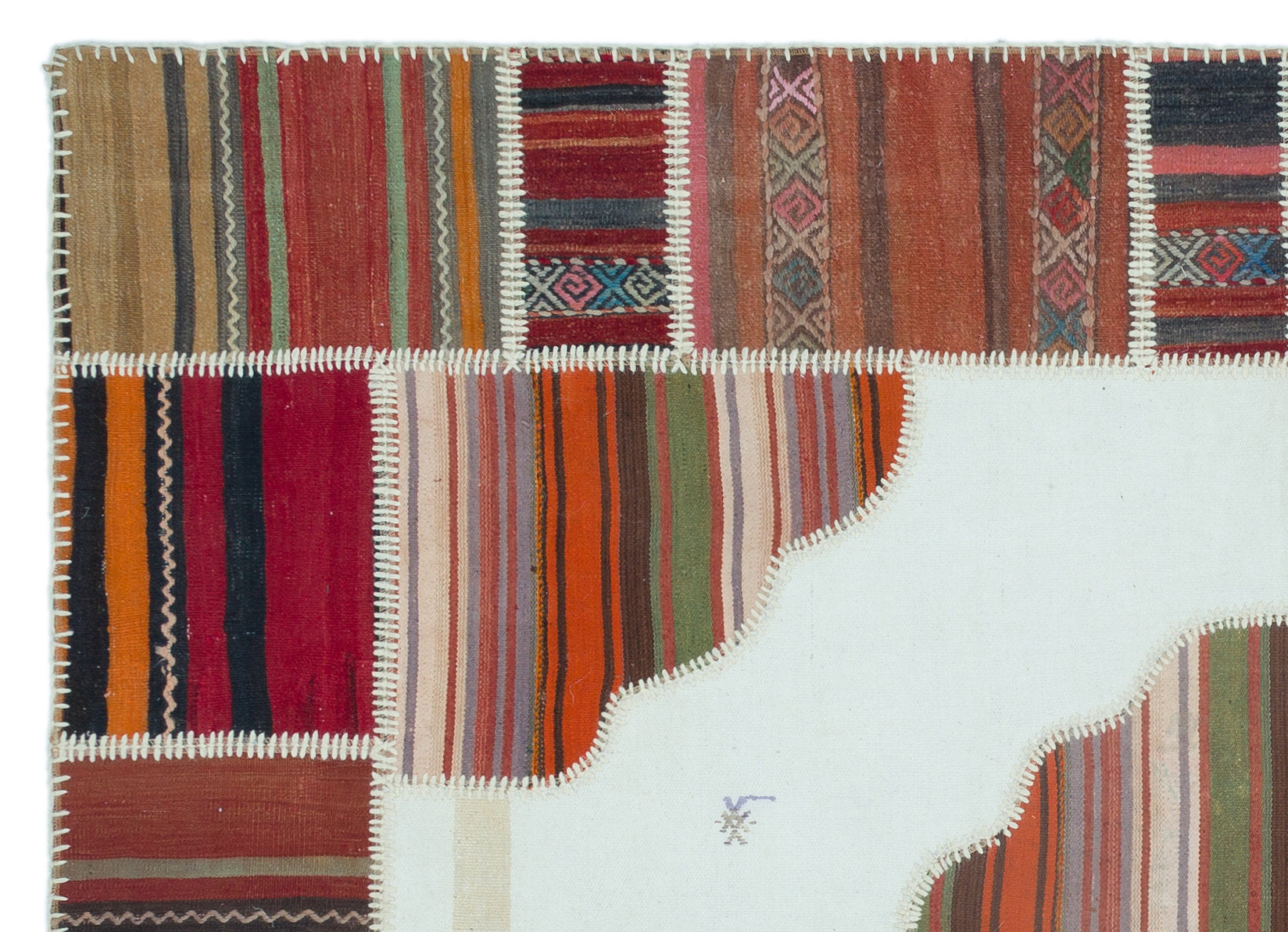 Teselya 25335 Beige Vintage Wool Handmade Area Rug 5'4" x 7'5"