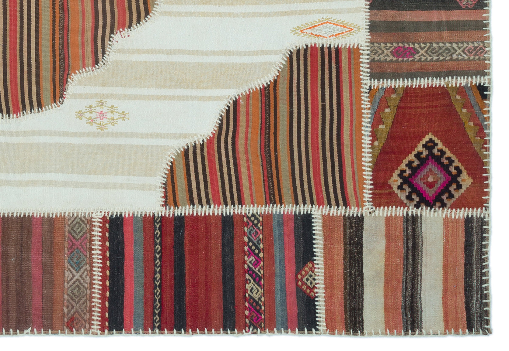 Teselya 25337 Beige Vintage Wool Handmade Area Rug 5'3" x 7'7"