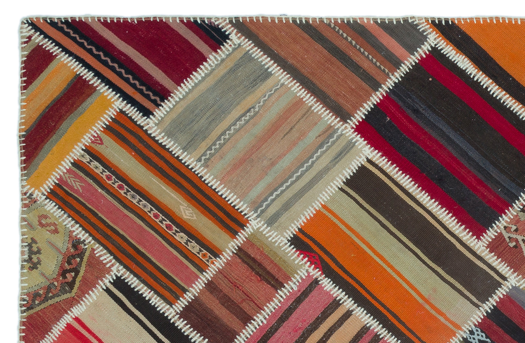 Teselya 25338 Red Vintage Wool Handmade Area Rug 5'2" x 7'10"