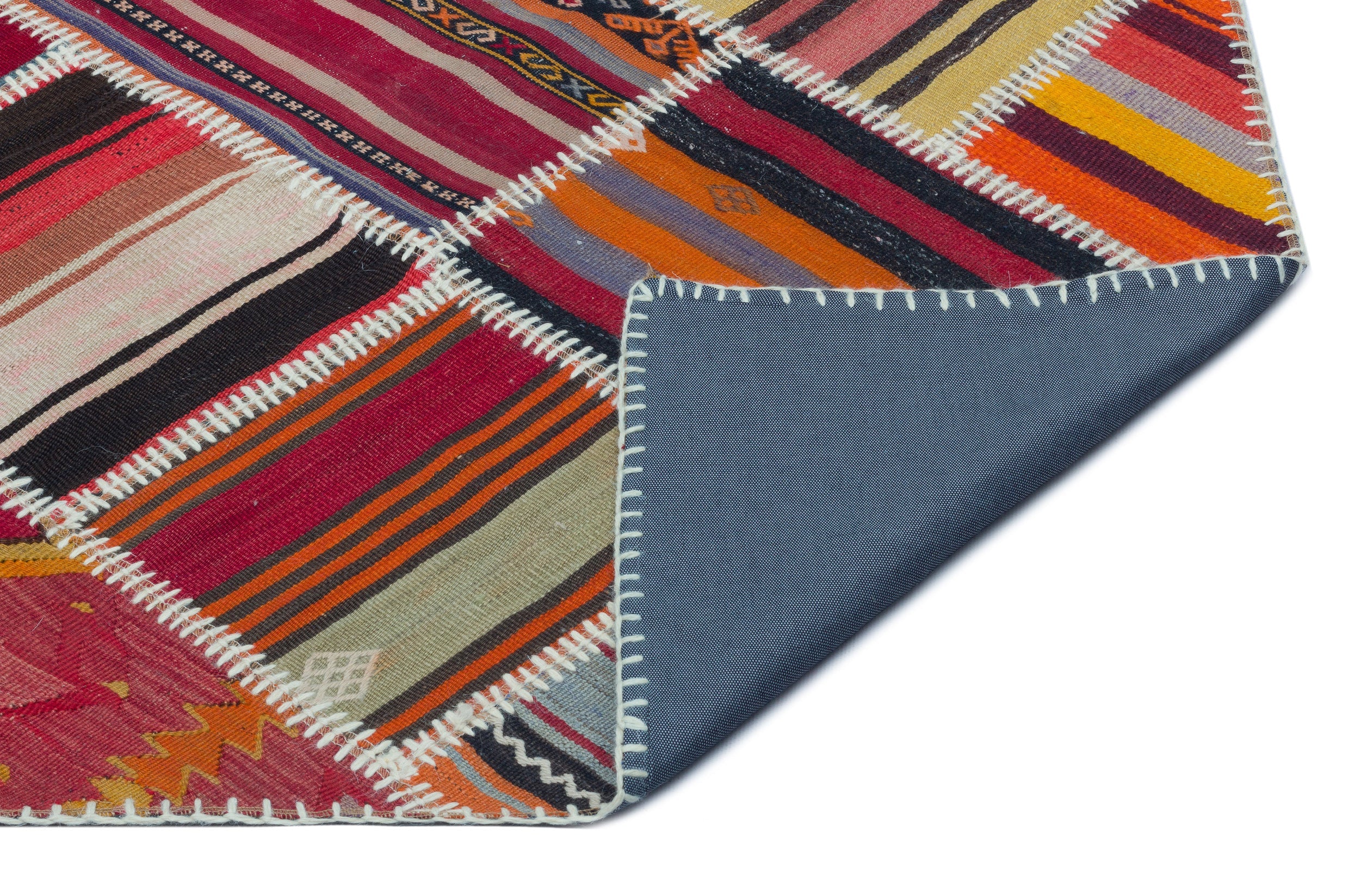 Teselya Red Vintage Wool Handmade Area Rug 5'2" x 7'9"
