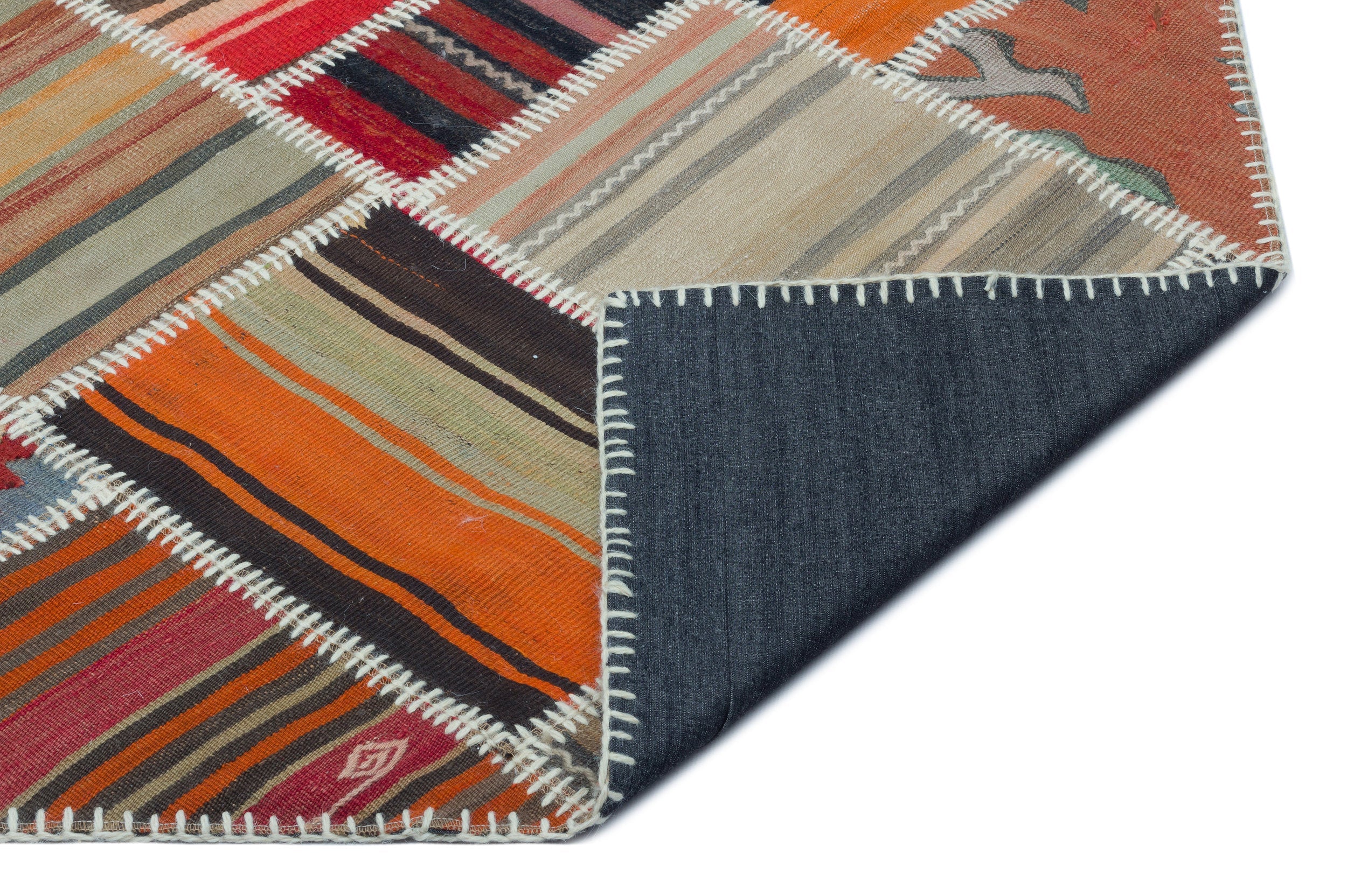 Teselya Beige Vintage Wool Handmade Area Rug 5'2" x 7'9"