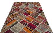 Teselya Beige Vintage Wool Handmade Area Rug 5'2" x 7'9"