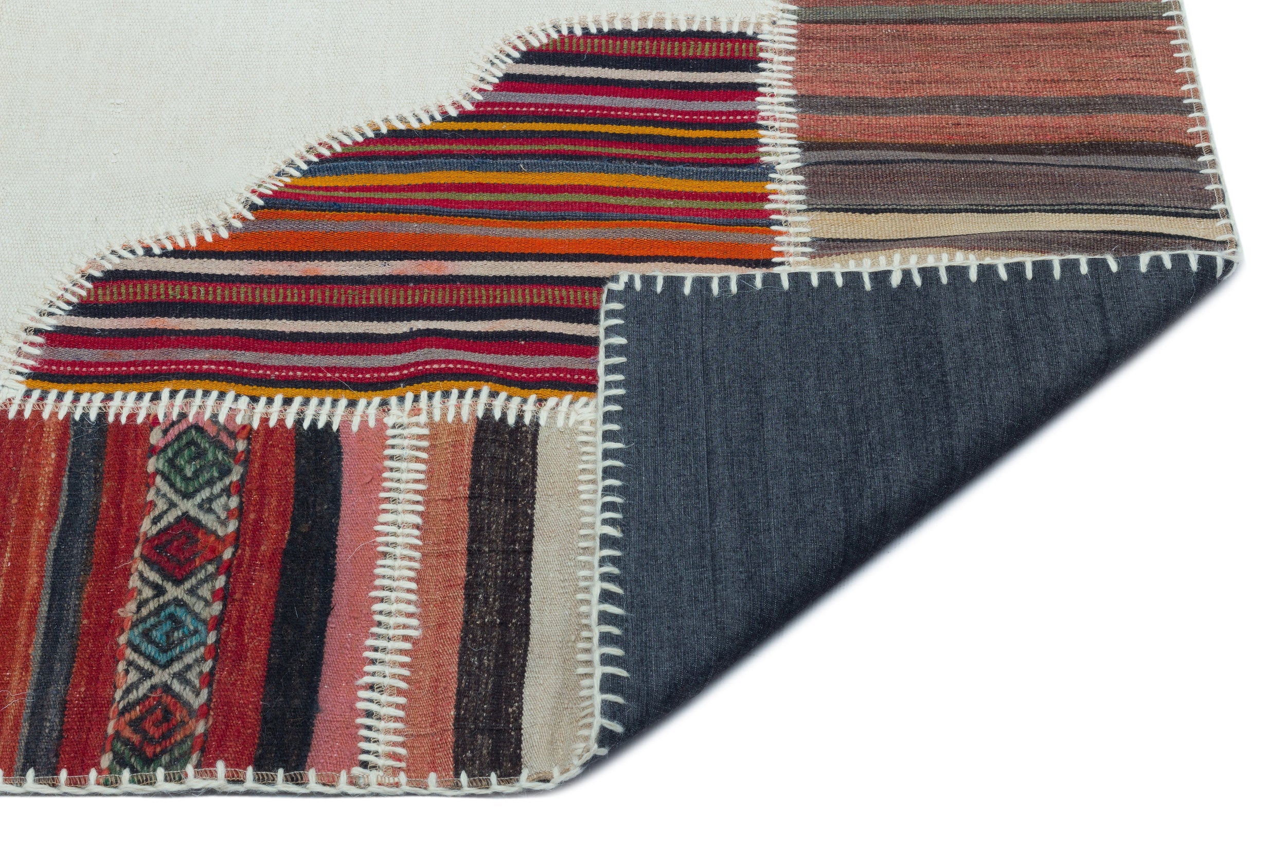 Teselya Beige Vintage Wool Handmade Area Rug 5'3" x 7'6"