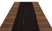 Teselya Black Patchwork Wool Handmade Area Rug 6'7" x 9'11"