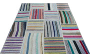 Teselya 25398 Multy Striped Wool Handmade Area Rug 5'3" x 7'5"