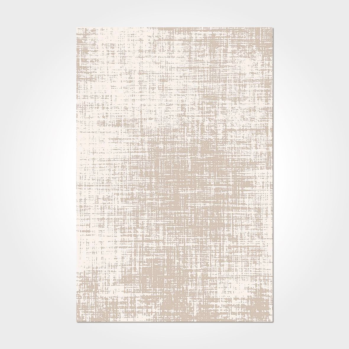 Cream Striped Area Rug – Washable Non Slip Flatweave Chenille Cotton Runner