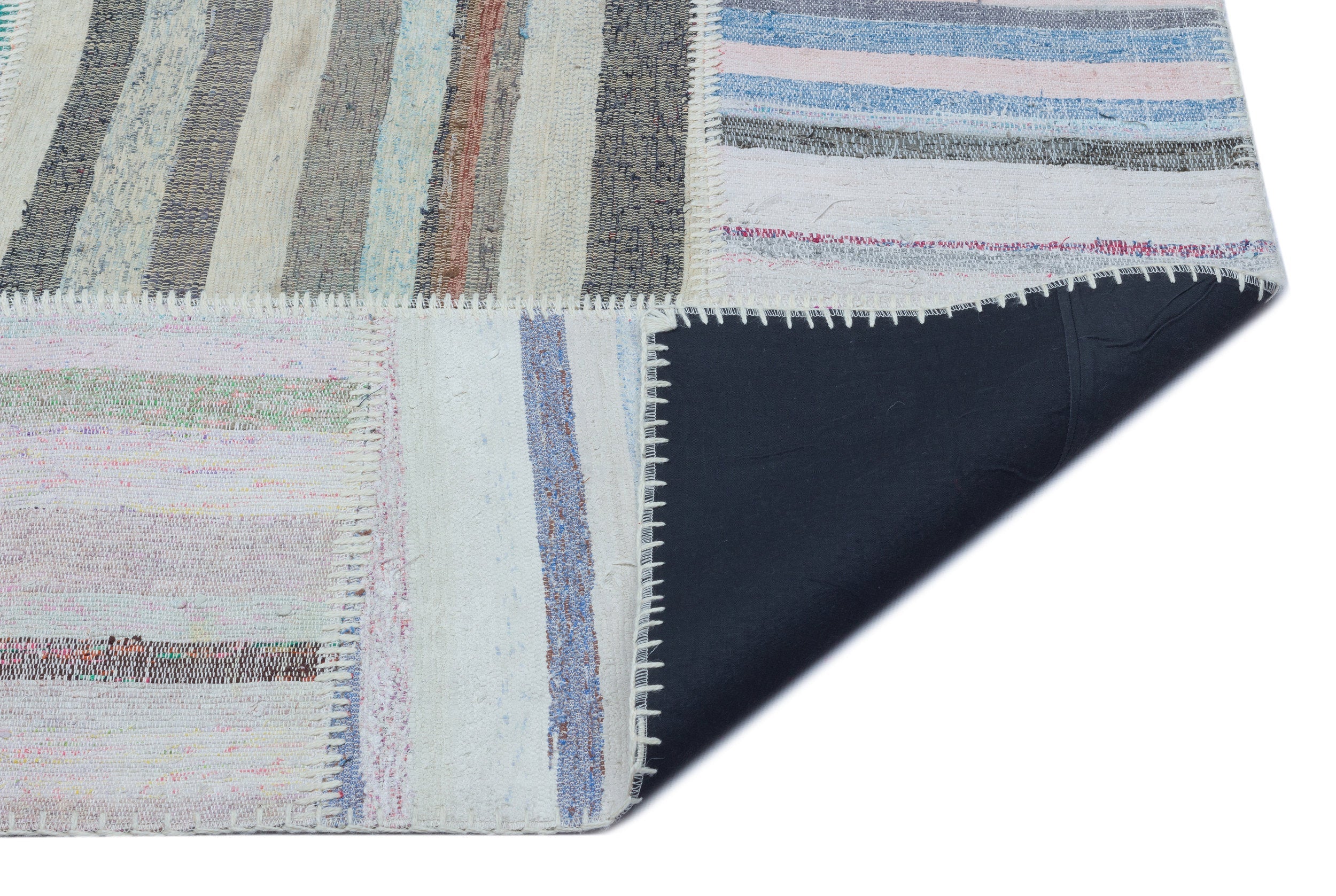Teselya 25409 Multy Striped Wool Handmade Area Rug 5'3" x 7'5"