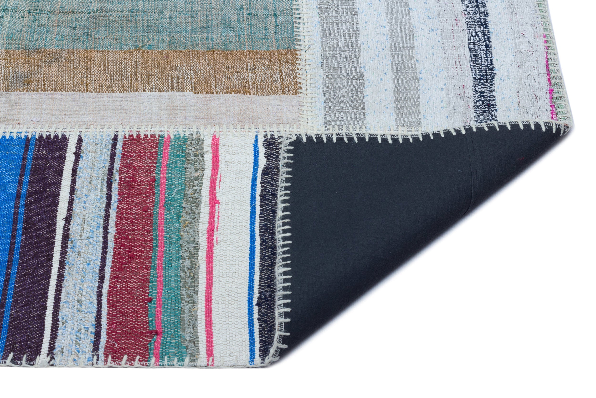 Teselya 25410 Multy Striped Wool Handmade Area Rug 5'3" x 7'5"