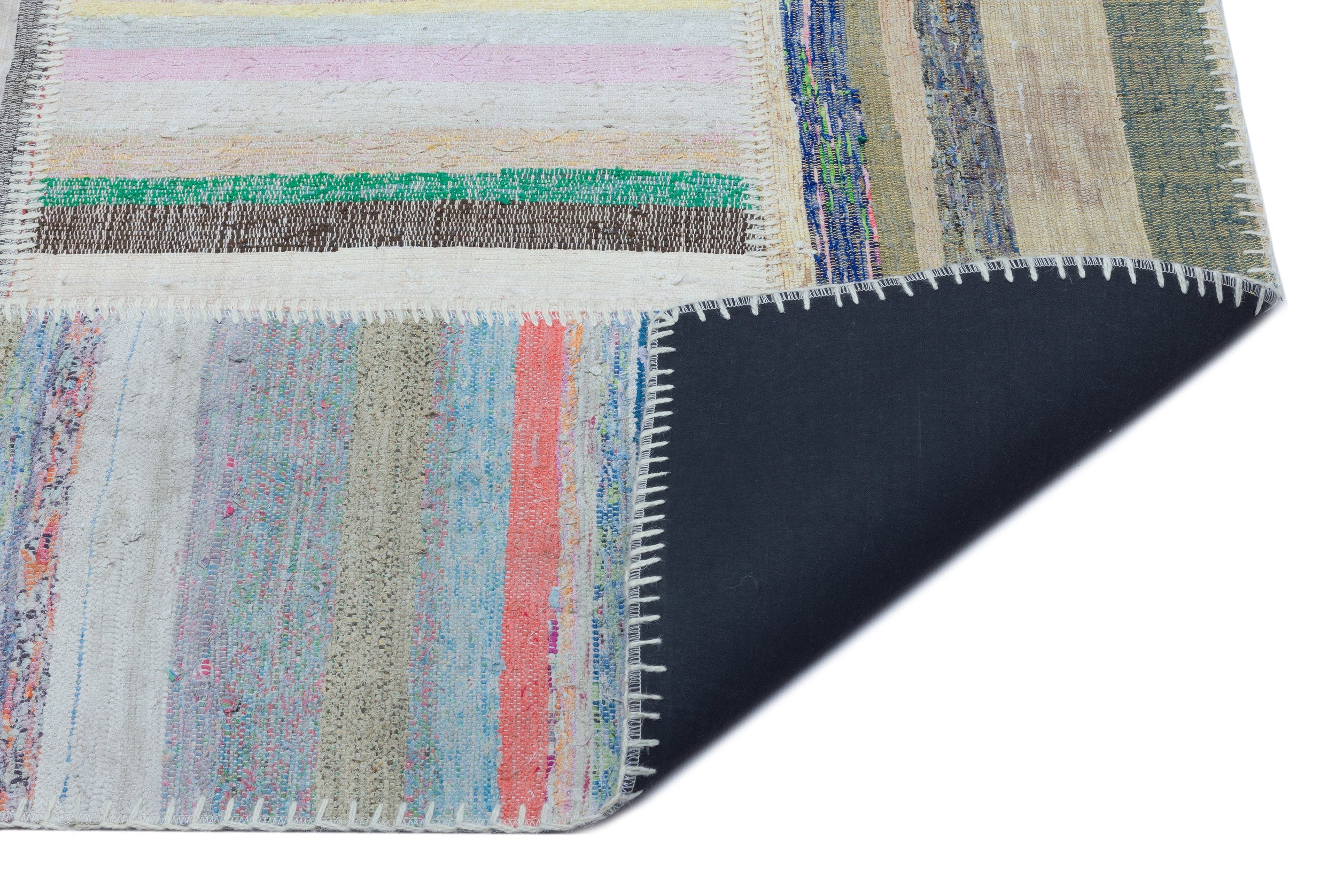 Teselya 25416 Multy Striped Wool Handmade Area Rug 5'3" x 7'5"