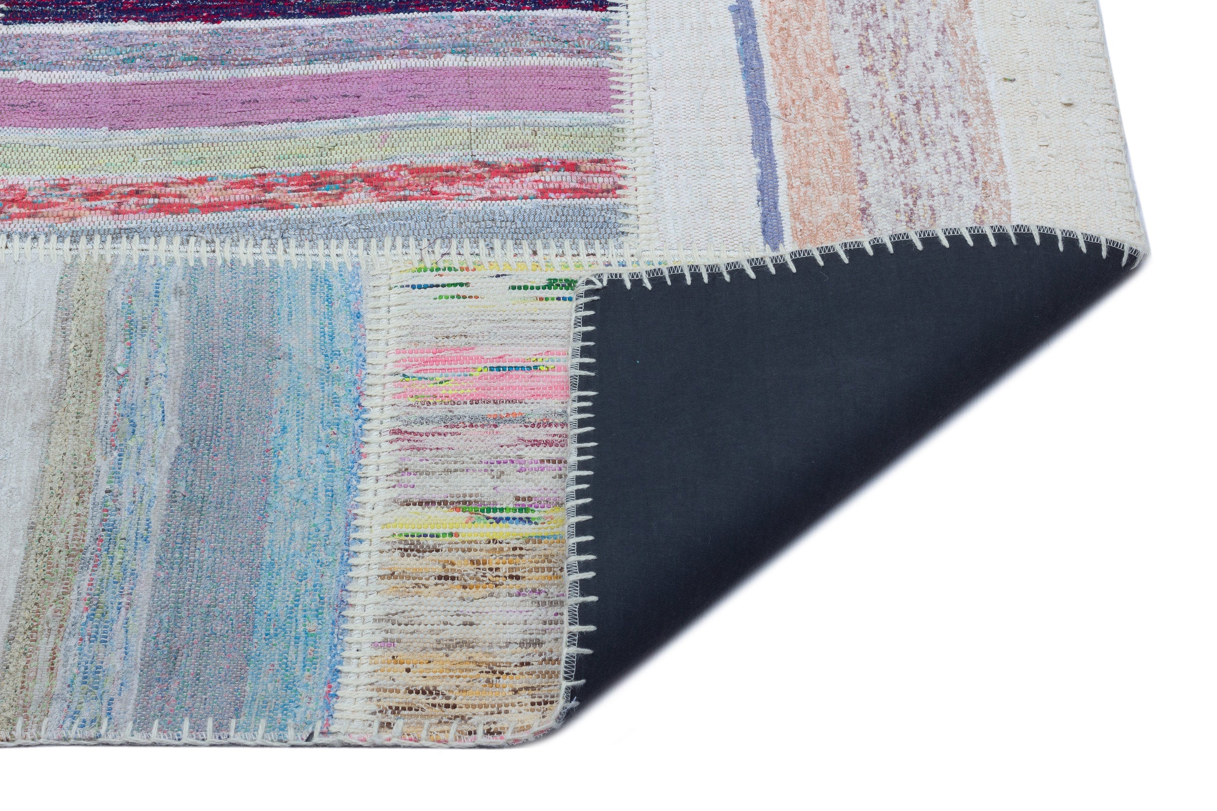 Teselya 25418 Multy Striped Wool Handmade Area Rug 5'3" x 7'5"