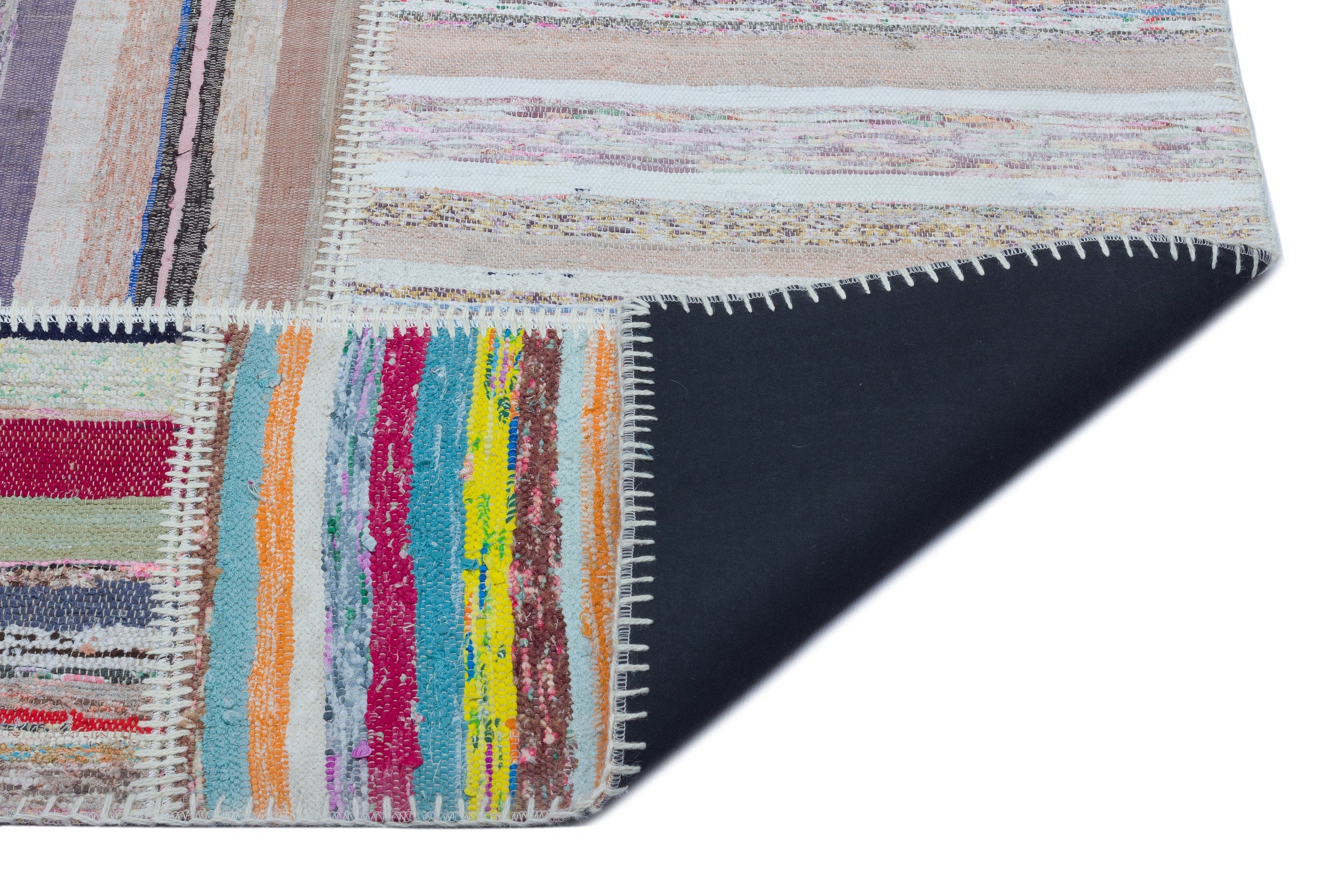 Teselya 25419 Multy Striped Wool Handmade Area Rug 5'3" x 7'5"