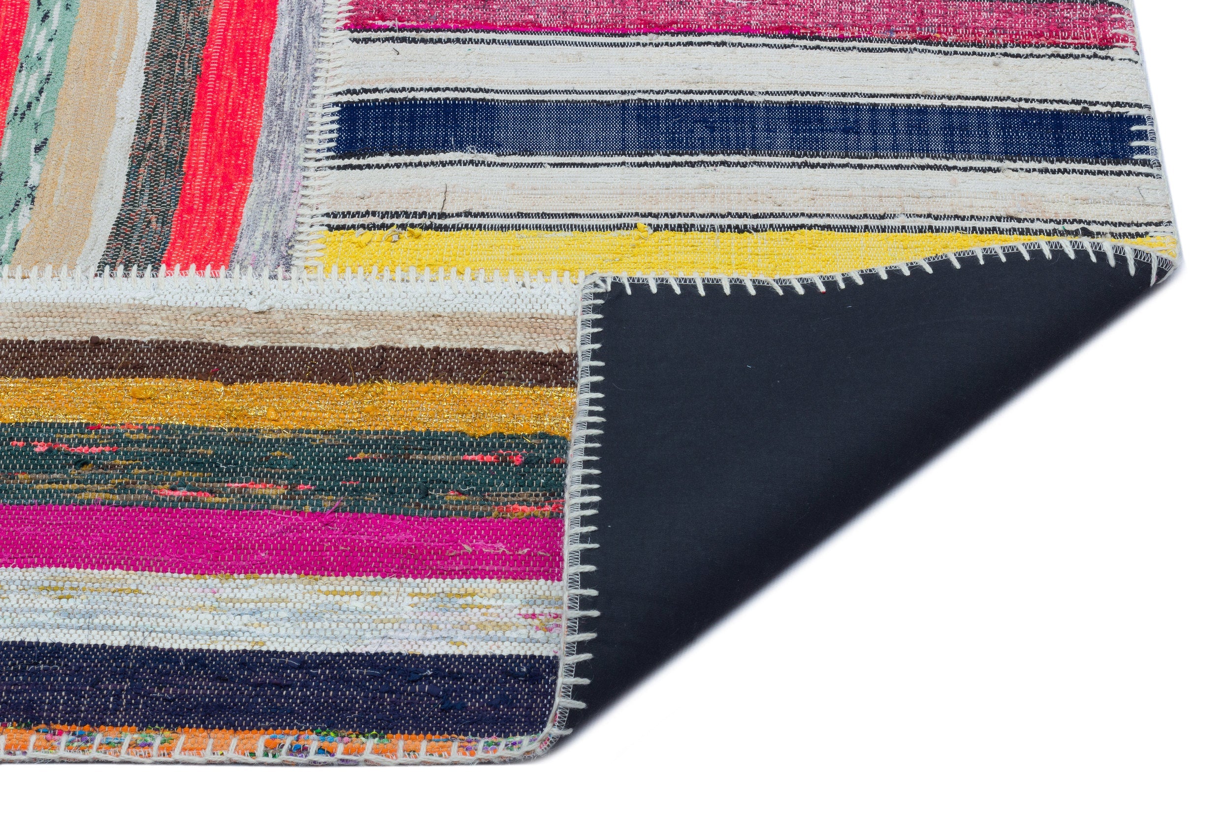 Teselya 25425 Multy Striped Wool Handmade Area Rug 5'3" x 7'6"
