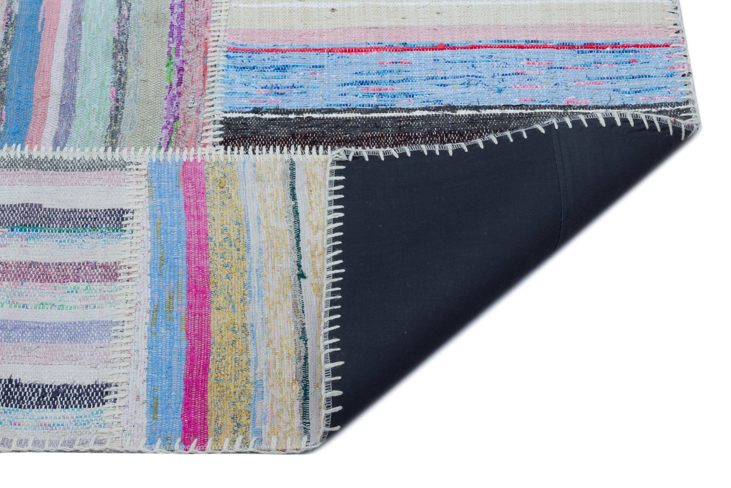 Teselya 25434 Multy Striped Wool Handmade Area Rug 5'3" x 7'6"