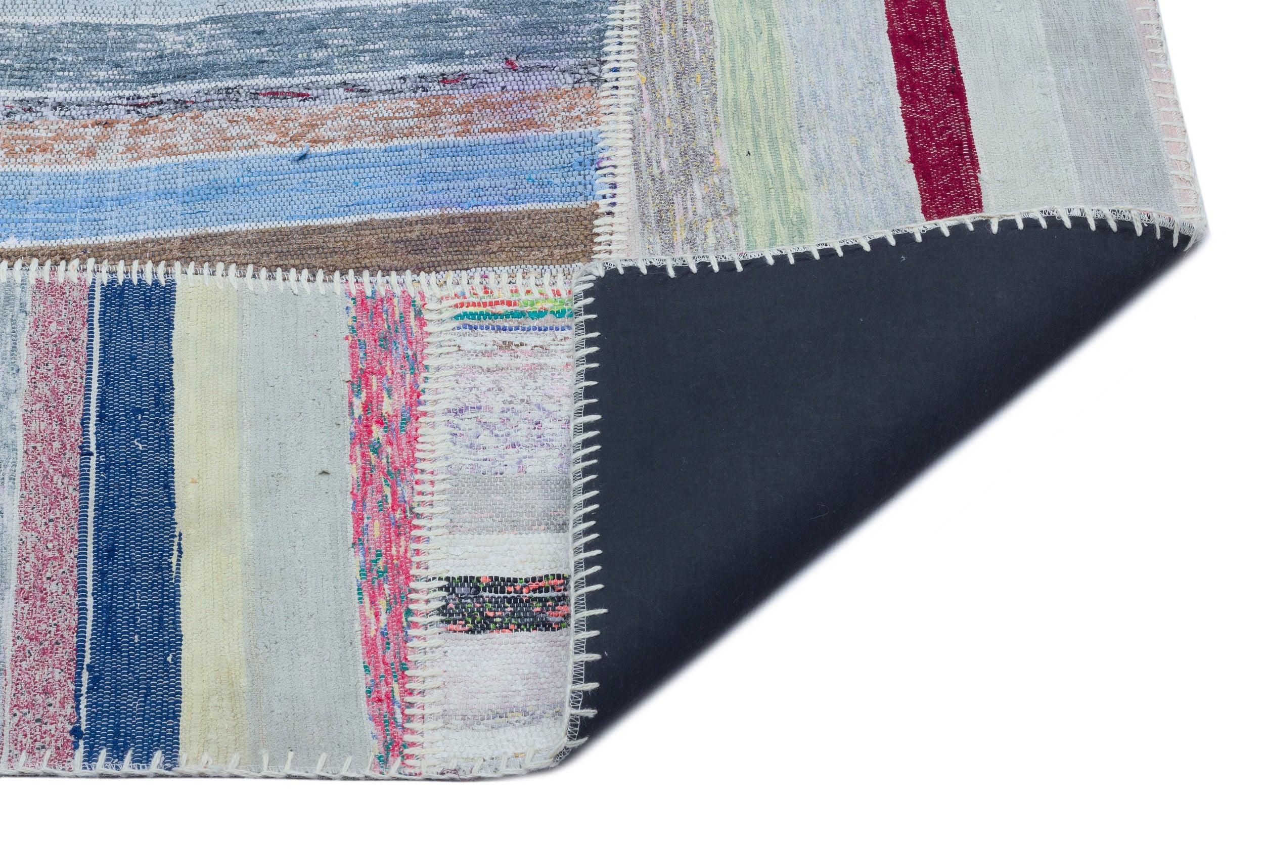 Teselya 25461 Multy Striped Wool Handmade Area Rug 5'3" x 7'5"