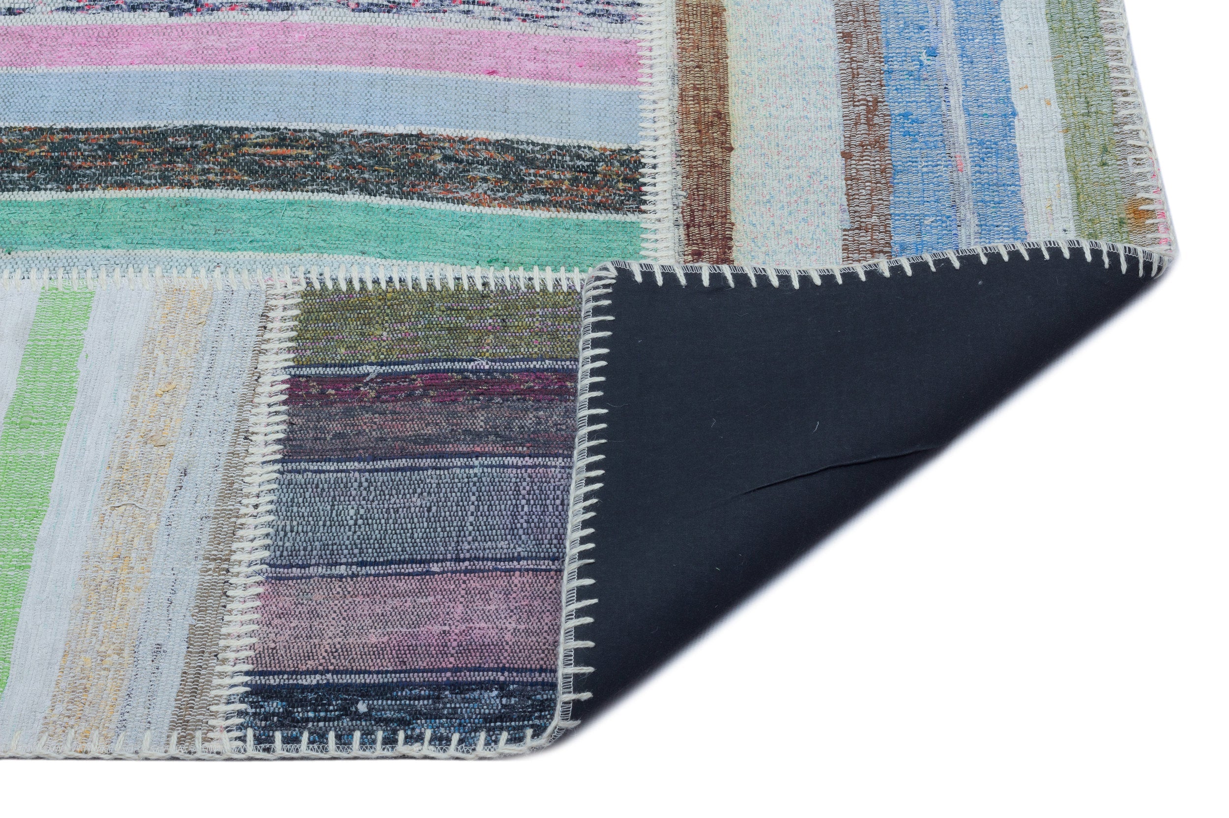 Teselya 25462 Multy Striped Wool Handmade Area Rug 5'3" x 7'6"