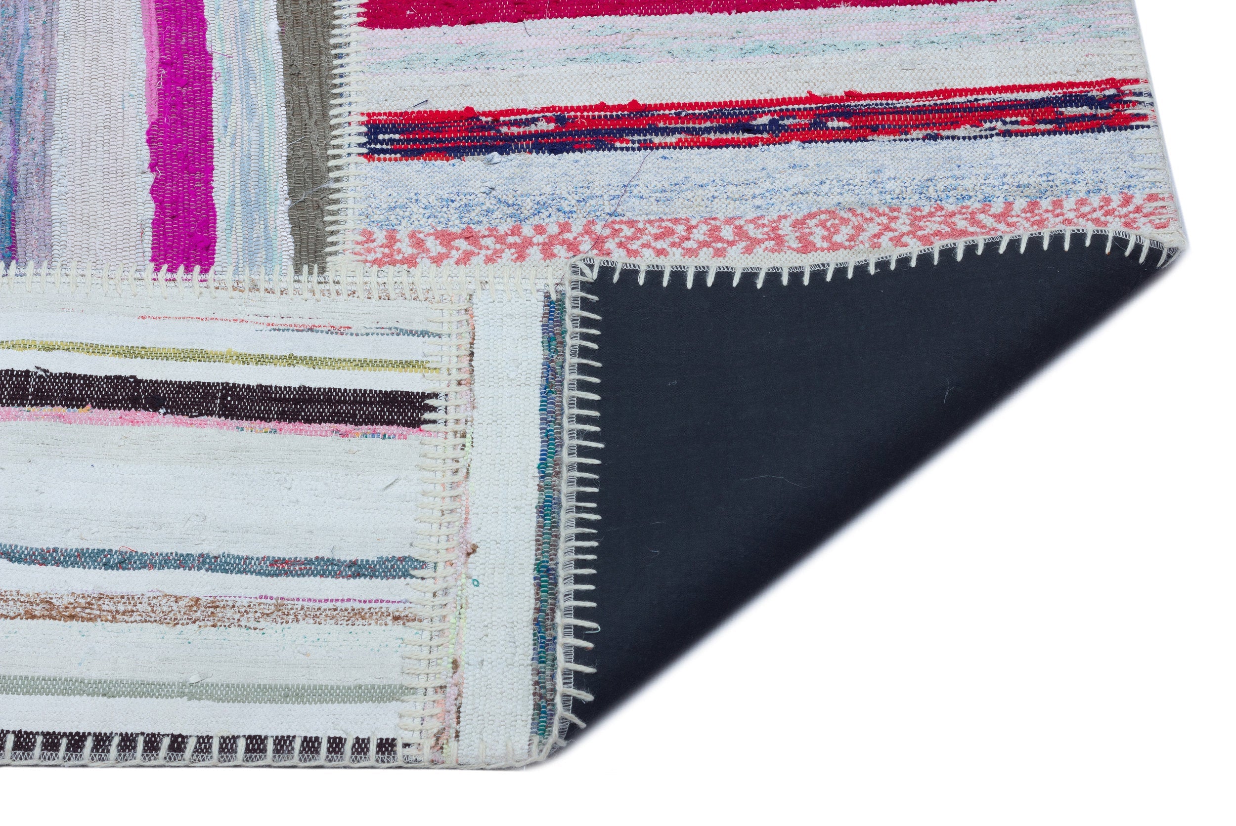 Teselya 25466 Multy Striped Wool Handmade Area Rug 5'3" x 7'5"