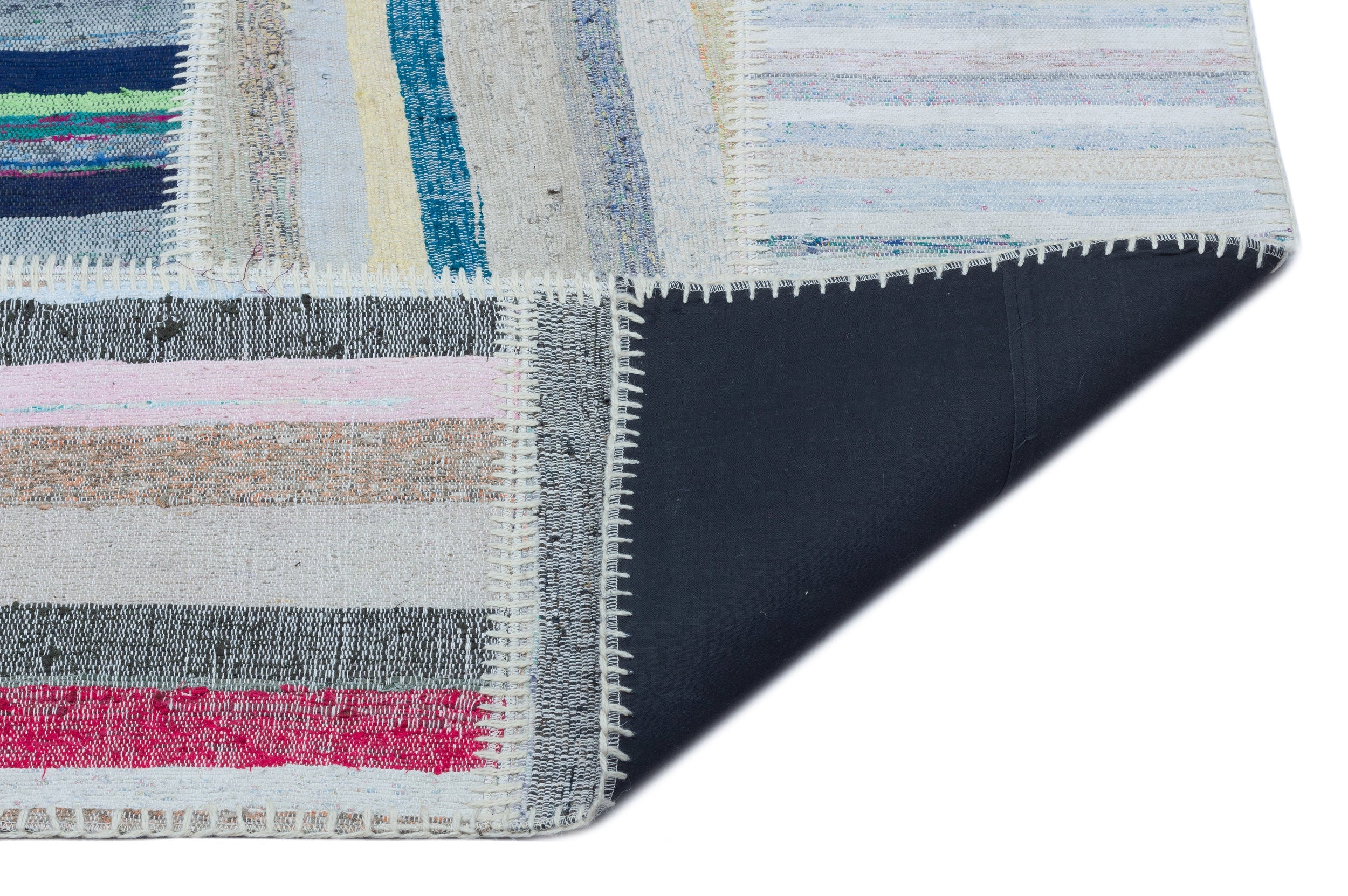 Teselya 25471 Multy Striped Wool Handmade Area Rug 5'3" x 7'5"