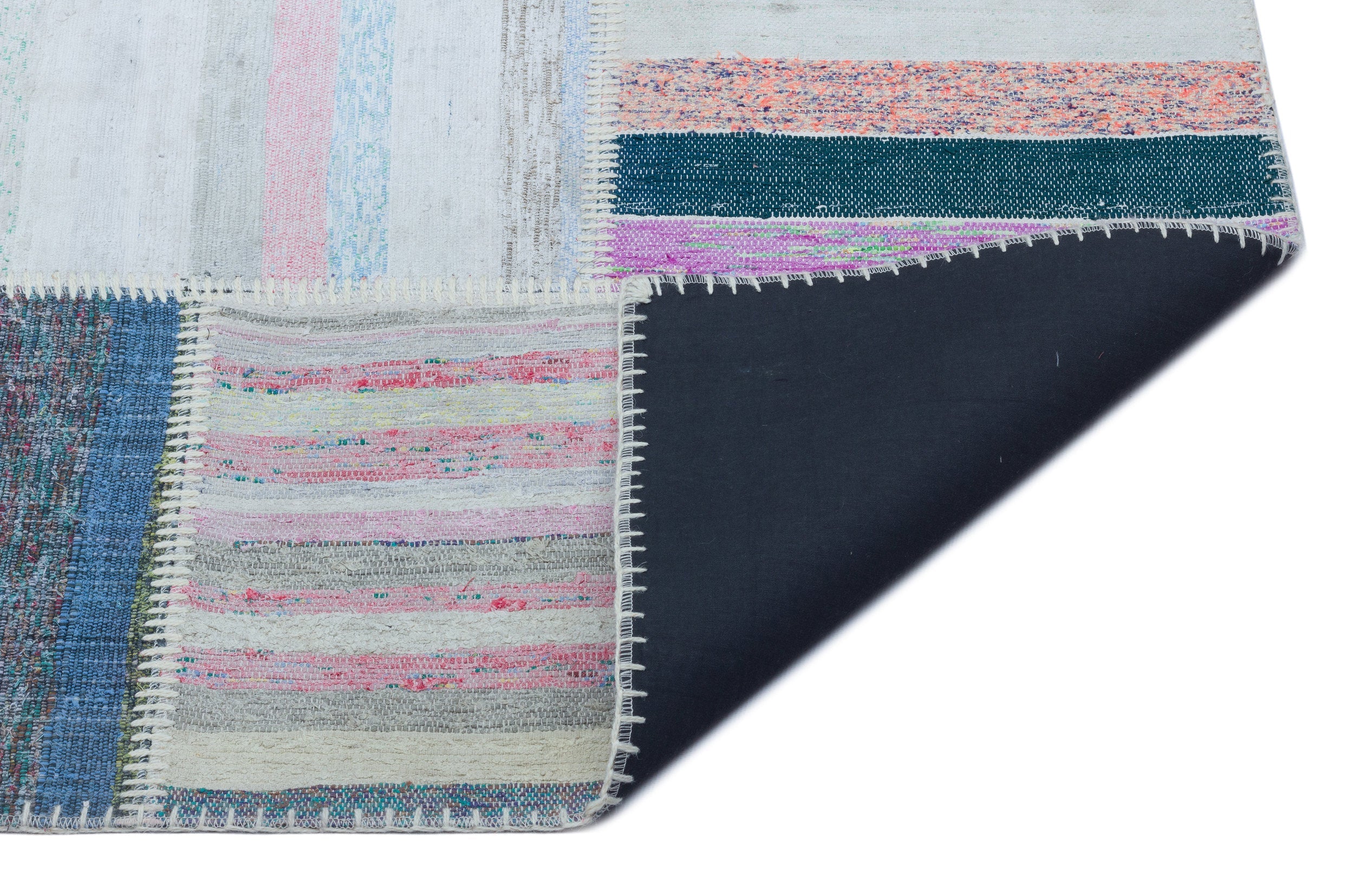 Teselya 25472 Multy Striped Wool Handmade Area Rug 5'3" x 7'6"