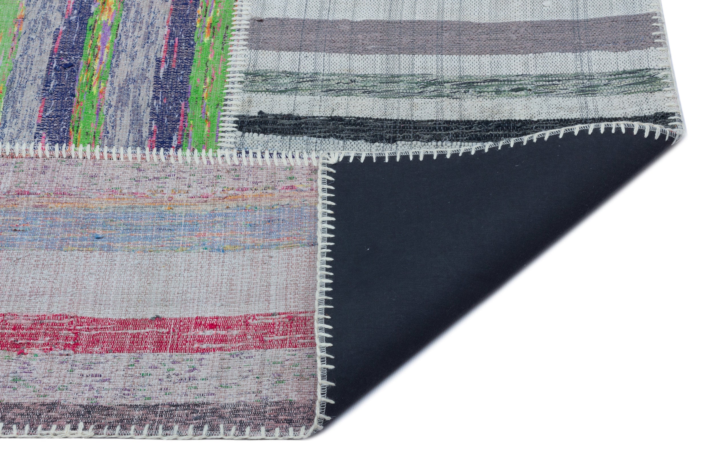 Teselya 25473 Multy Striped Wool Handmade Area Rug 5'3" x 7'5"