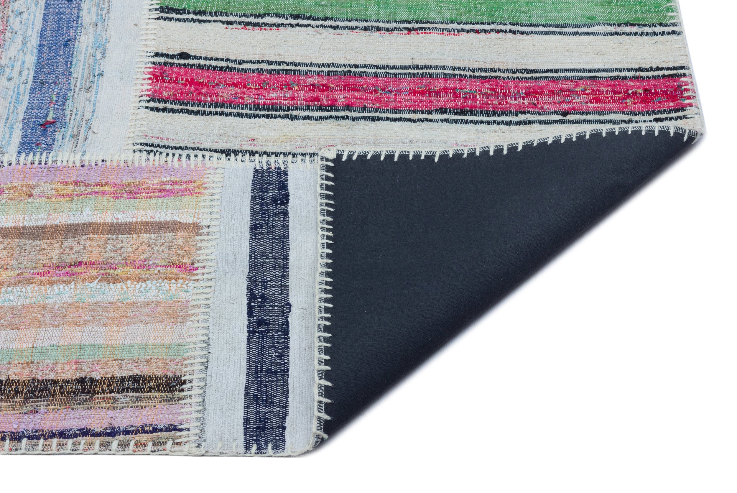 Teselya 25479 Multy Striped Wool Handmade Area Rug 5'3" x 7'5"