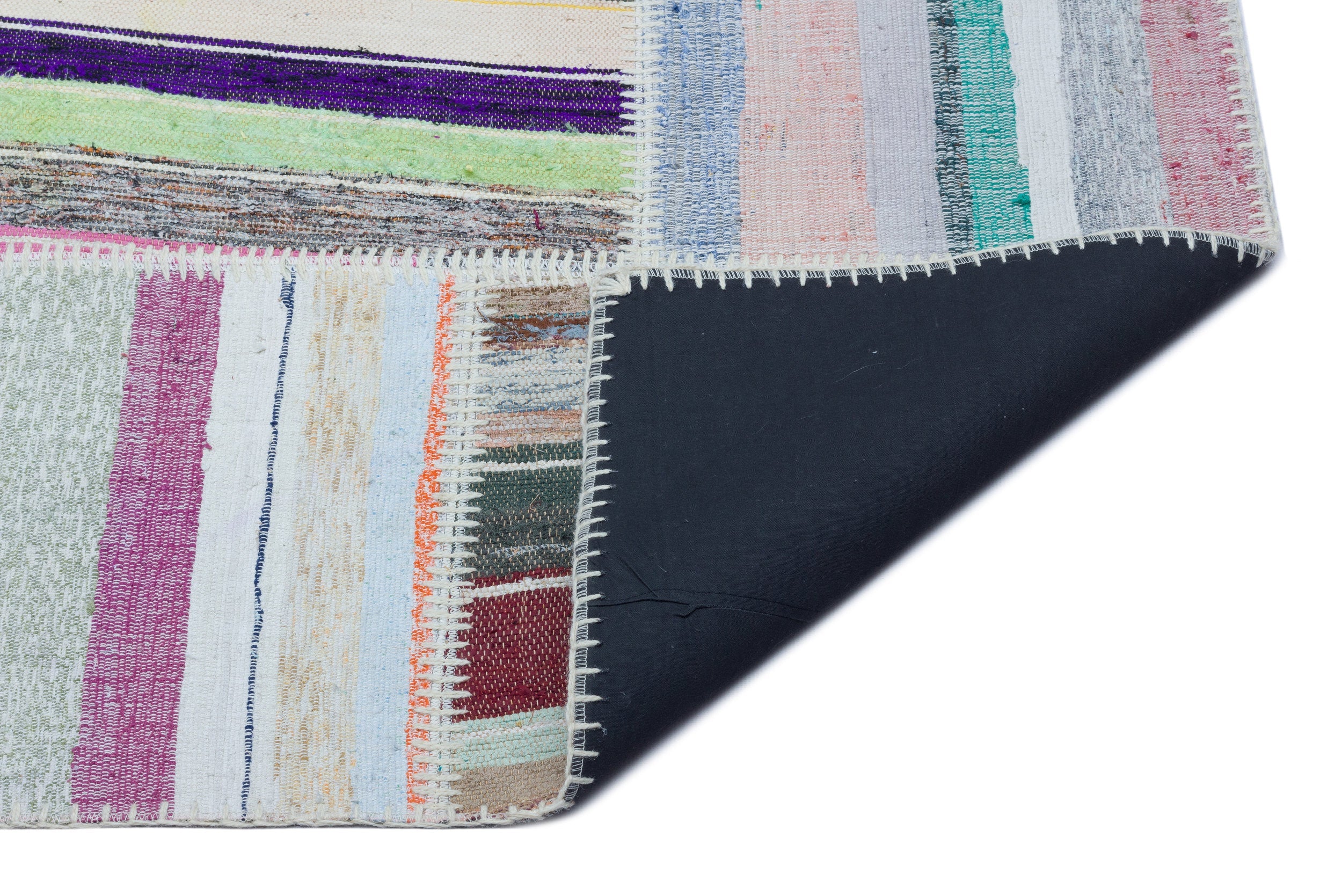 Teselya 25489 Multy Striped Wool Handmade Area Rug 5'3" x 7'6"