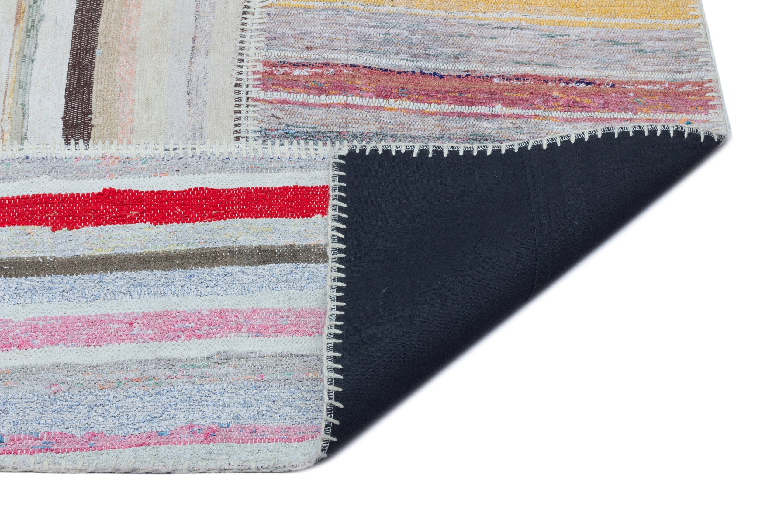 Teselya 25490 Multy Striped Wool Handmade Area Rug 5'3" x 7'5"