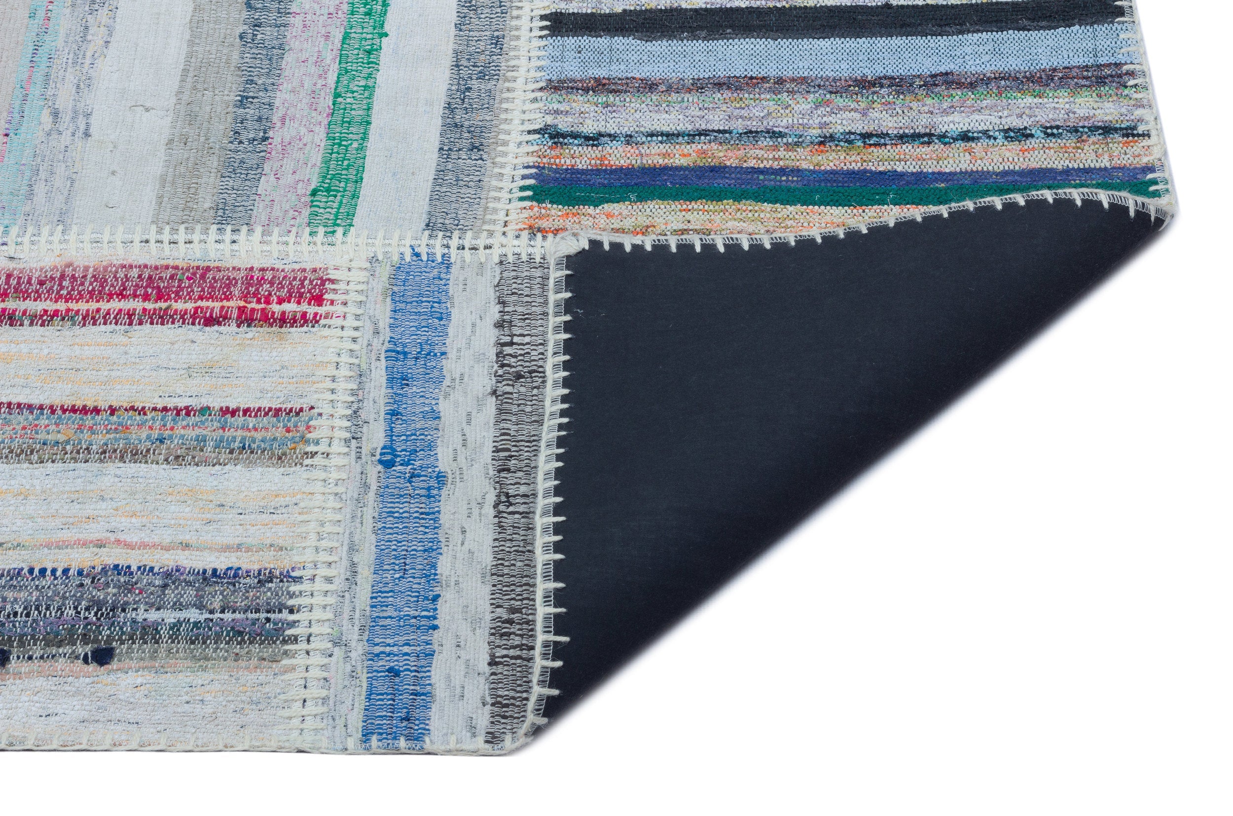 Teselya 25505 Multy Striped Wool Handmade Area Rug 5'3" x 7'5"