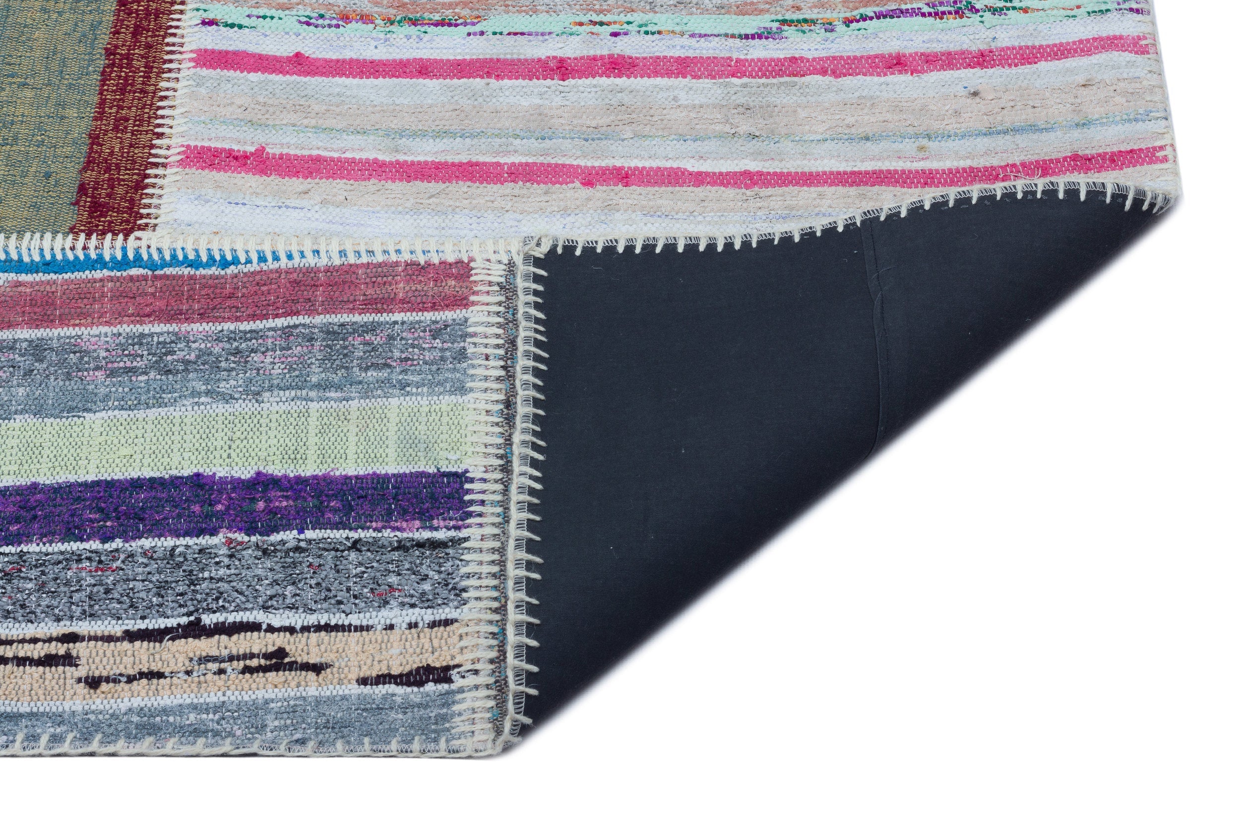 Teselya 25507 Multy Striped Wool Handmade Area Rug 5'3" x 7'5"