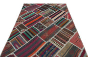 Teselya Beige Vintage Wool Handmade Area Rug 5'1" x 7'11"