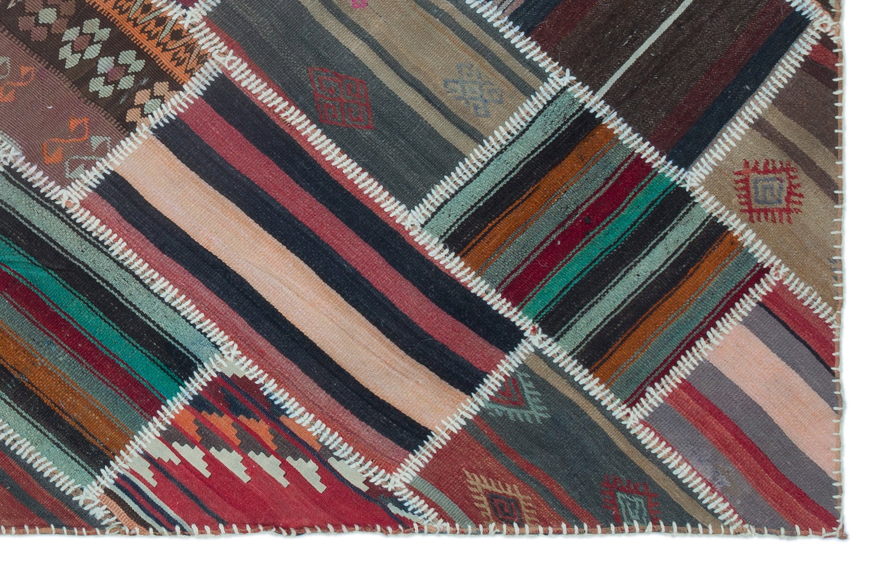 Teselya Beige Vintage Wool Handmade Area Rug 5'1" x 7'11"