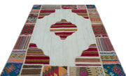 Teselya Beige Vintage Wool Handmade Area Rug 5'5" x 7'9"