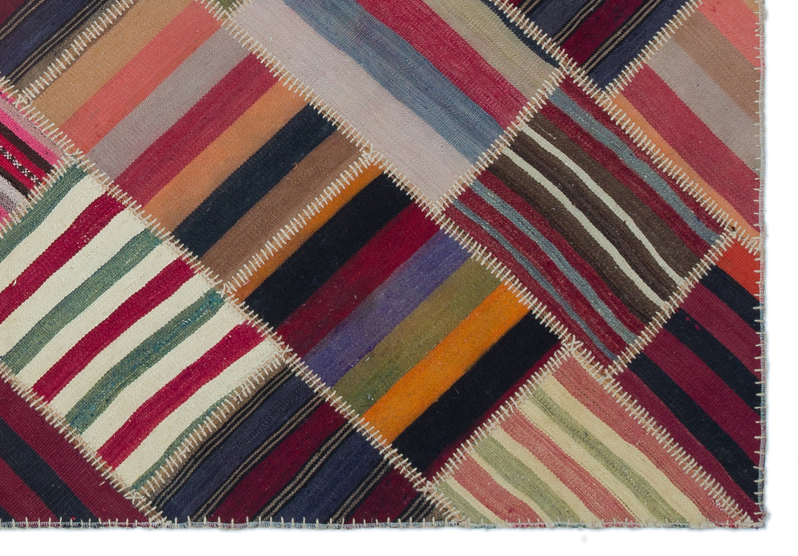 Teselya Red Vintage Wool Handmade Area Rug 5'3" x 7'5"