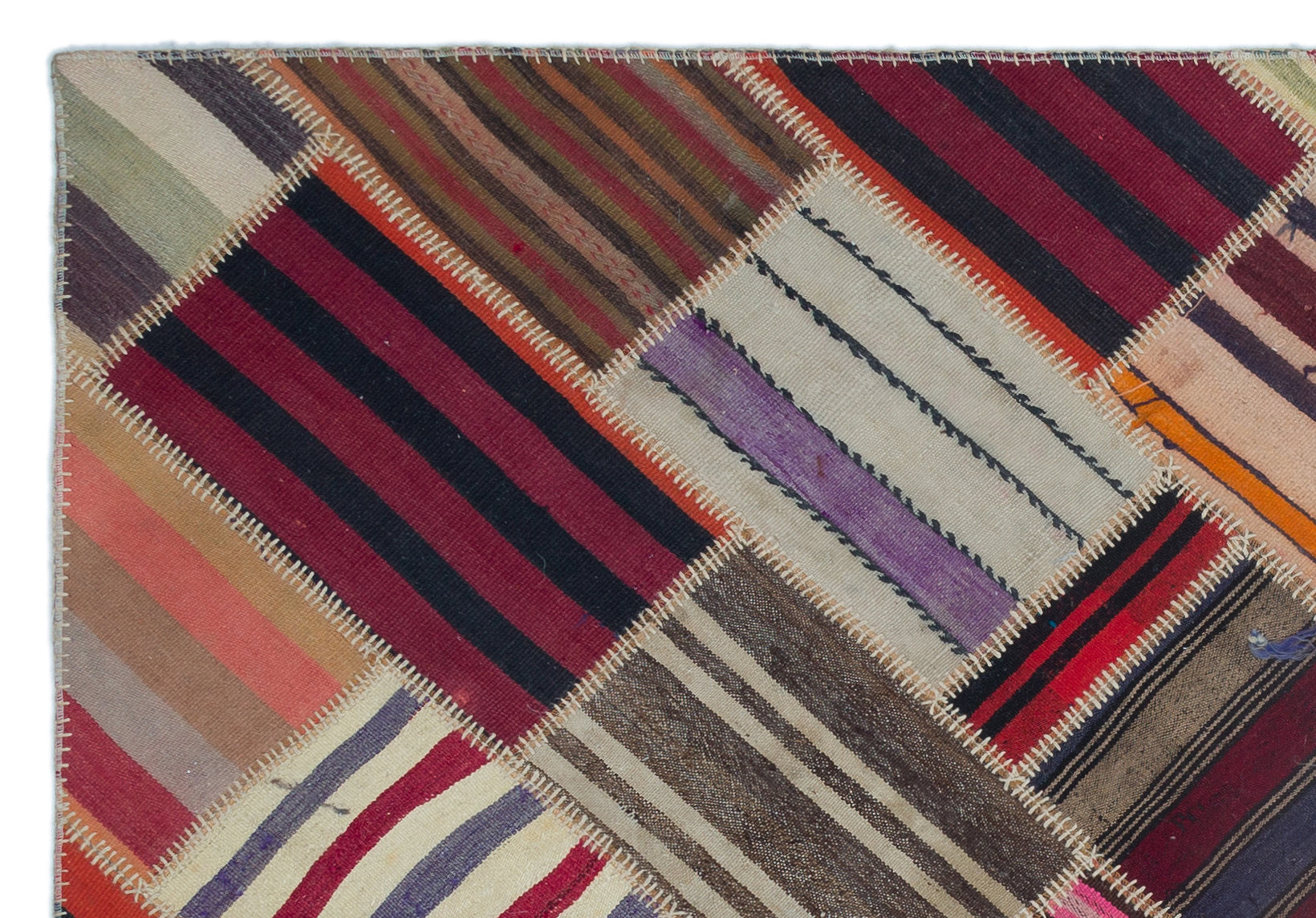 Teselya Red Vintage Wool Handmade Area Rug 5'3" x 7'5"
