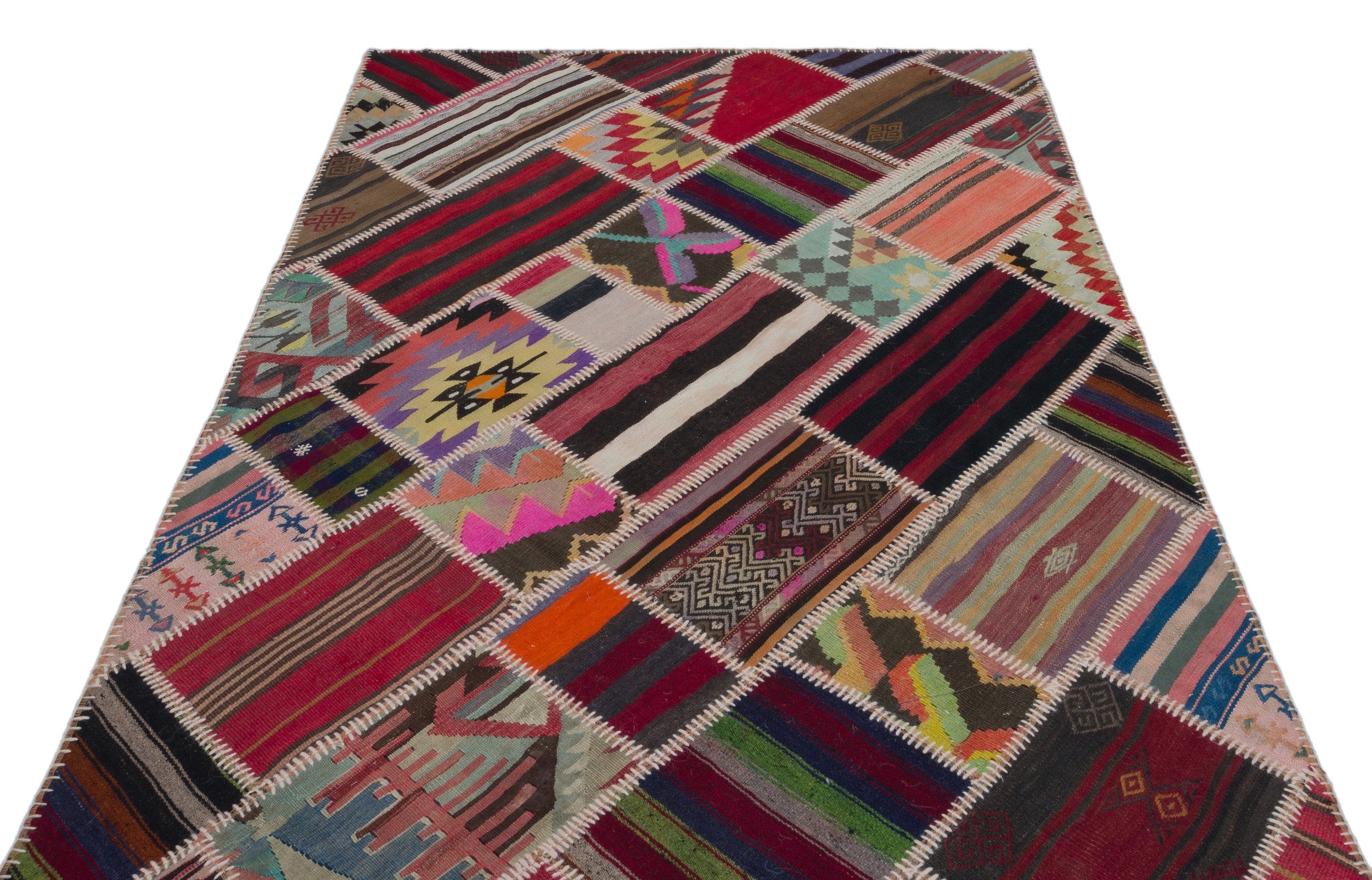 Teselya Beige Vintage Wool Handmade Area Rug 5'1" x 7'11"
